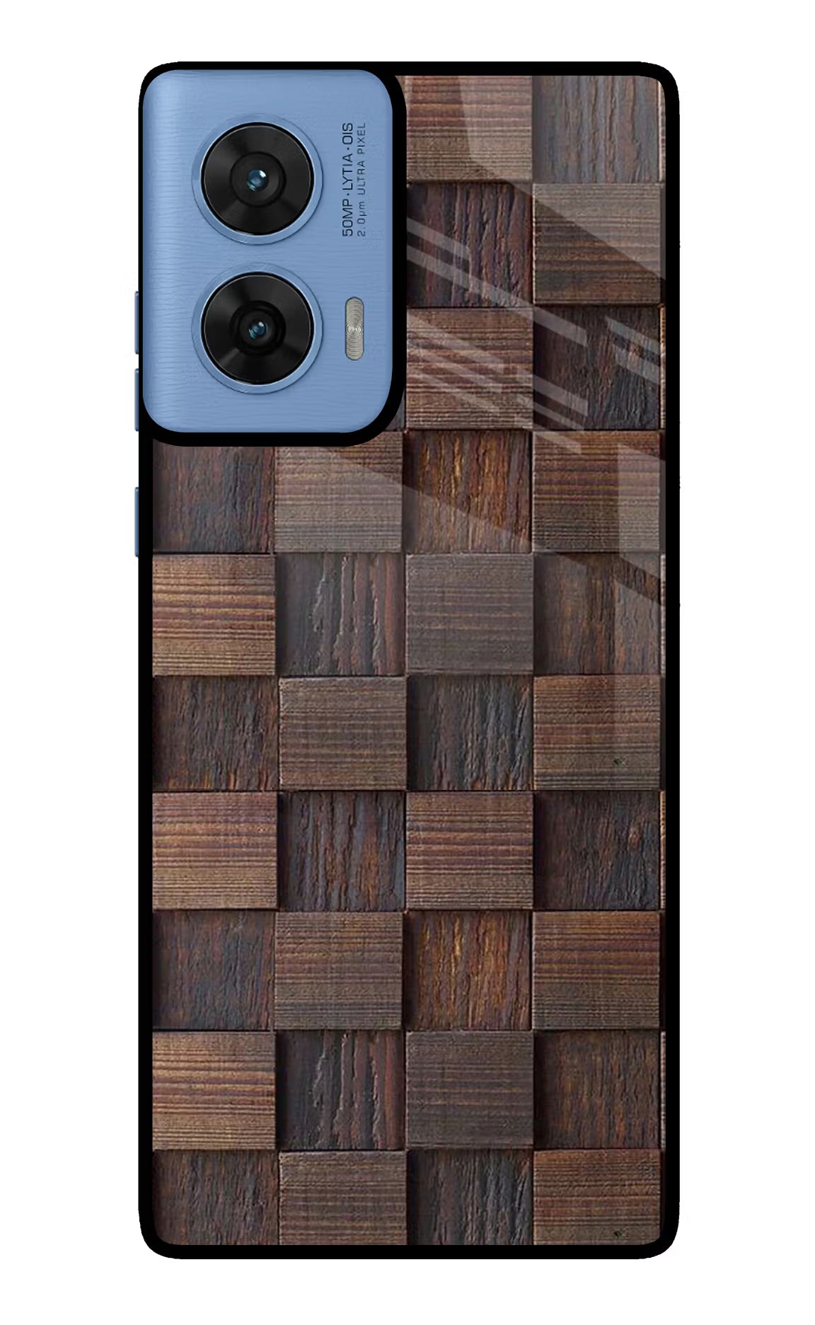 Wooden Cube Design Moto G96 5G Back Cover - Wooden Cube Design Moto G96 5G Glass Case Back Cover by Casekaro Wooden Cube Design Moto G96 5G Glass Case Back Cover by Casekaro