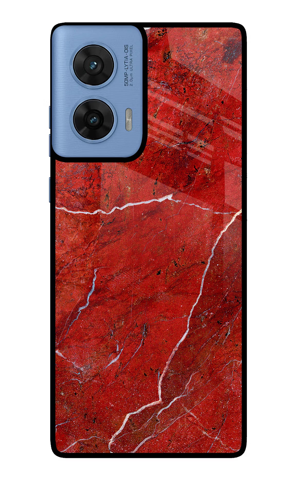 Red Marble Design Moto G96 5G Back Cover - Red Marble Design Moto G96 5G Glass Case Back Cover by Casekaro Red Marble Design Moto G96 5G Glass Case Back Cover by Casekaro
