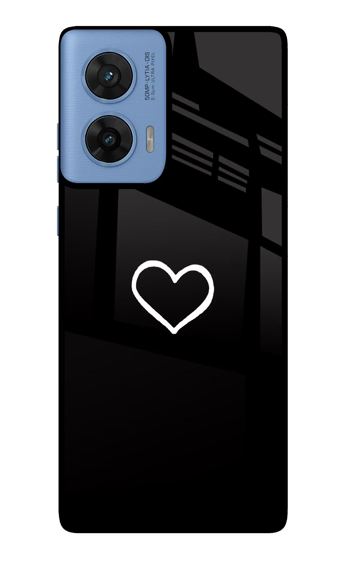 Heart Moto G96 5G Back Cover - Heart Moto G96 5G Glass Case Back Cover by Casekaro Heart Moto G96 5G Glass Case Back Cover by Casekaro