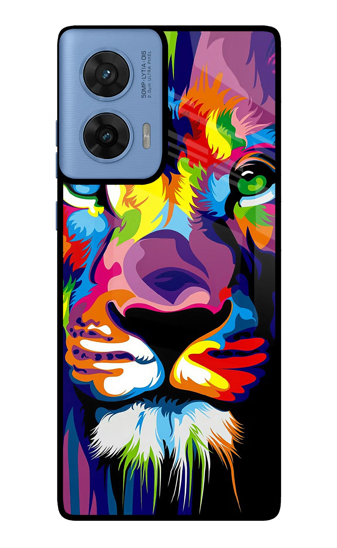 Lion Moto G96 5G Back Cover - Lion Moto G96 5G Glass Case Back Cover by Casekaro Lion Moto G96 5G Glass Case Back Cover by Casekaro