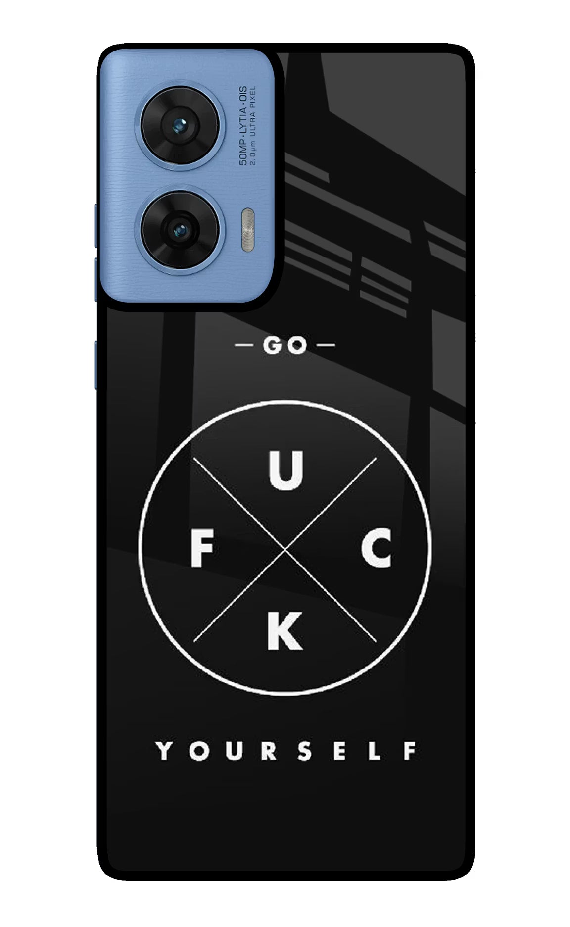 Go Fuck Yourself Moto G96 5G Back Cover - Go Fuck Yourself Moto G96 5G Glass Case Back Cover by Casekaro Go Fuck Yourself Moto G96 5G Glass Case Back Cover by Casekaro