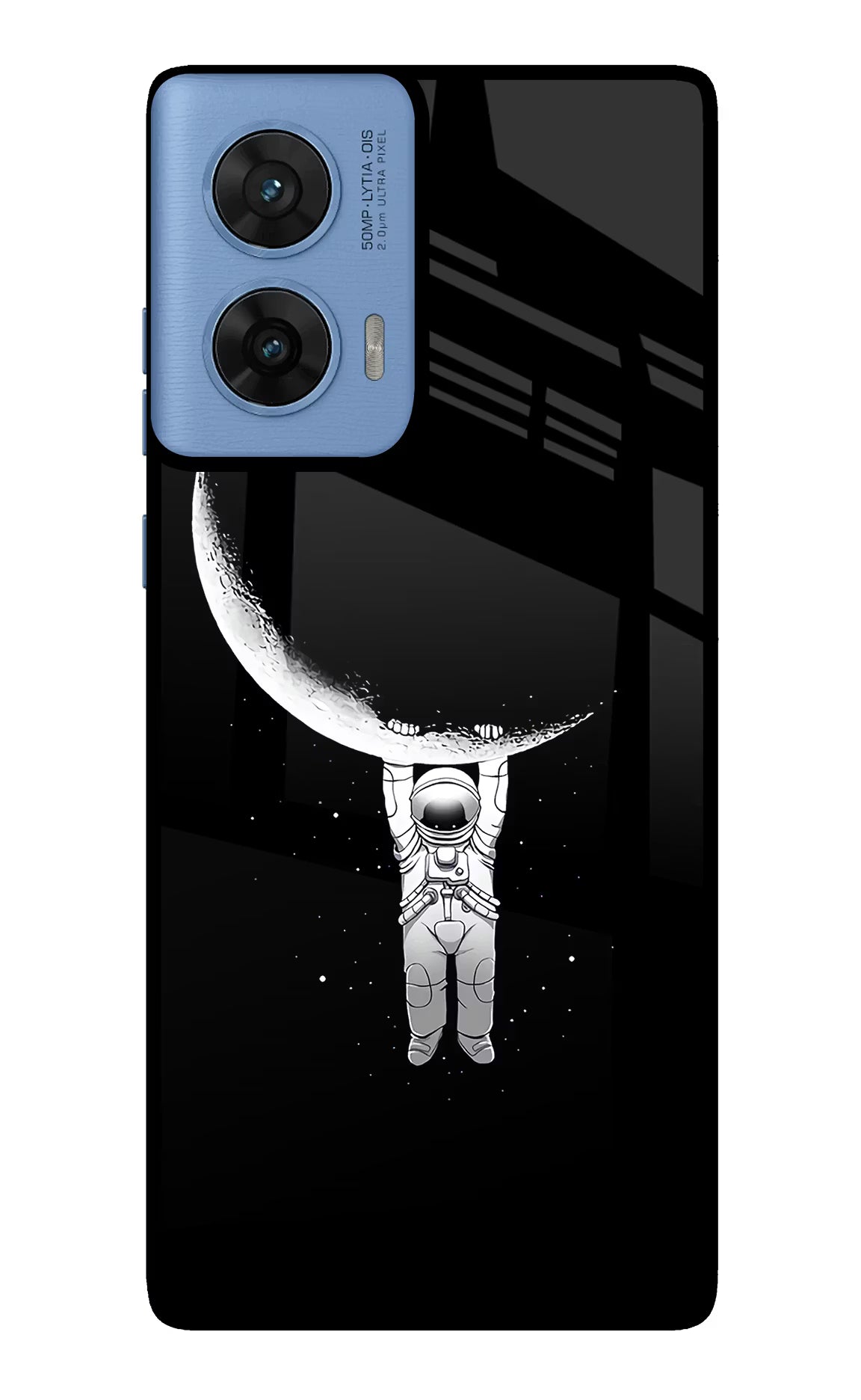 Moon Space Moto G96 5G Back Cover - Moon Space Moto G96 5G Glass Case Back Cover by Casekaro Moon Space Moto G96 5G Glass Case Back Cover by Casekaro