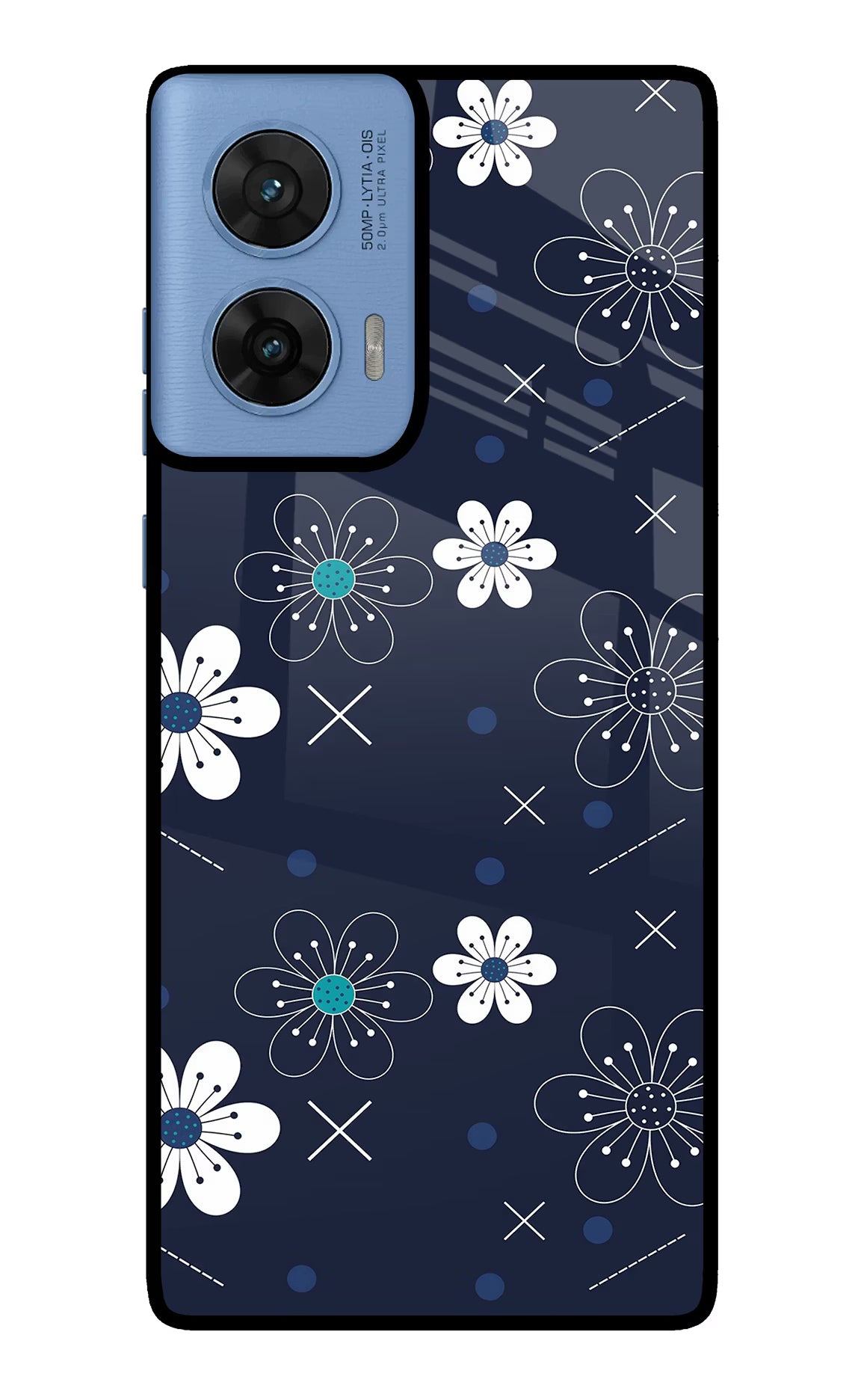 Flowers Moto G96 5G Glass Case - Flowers Moto G96 5G Glass Case Flowers Moto G96 5G Glass Case