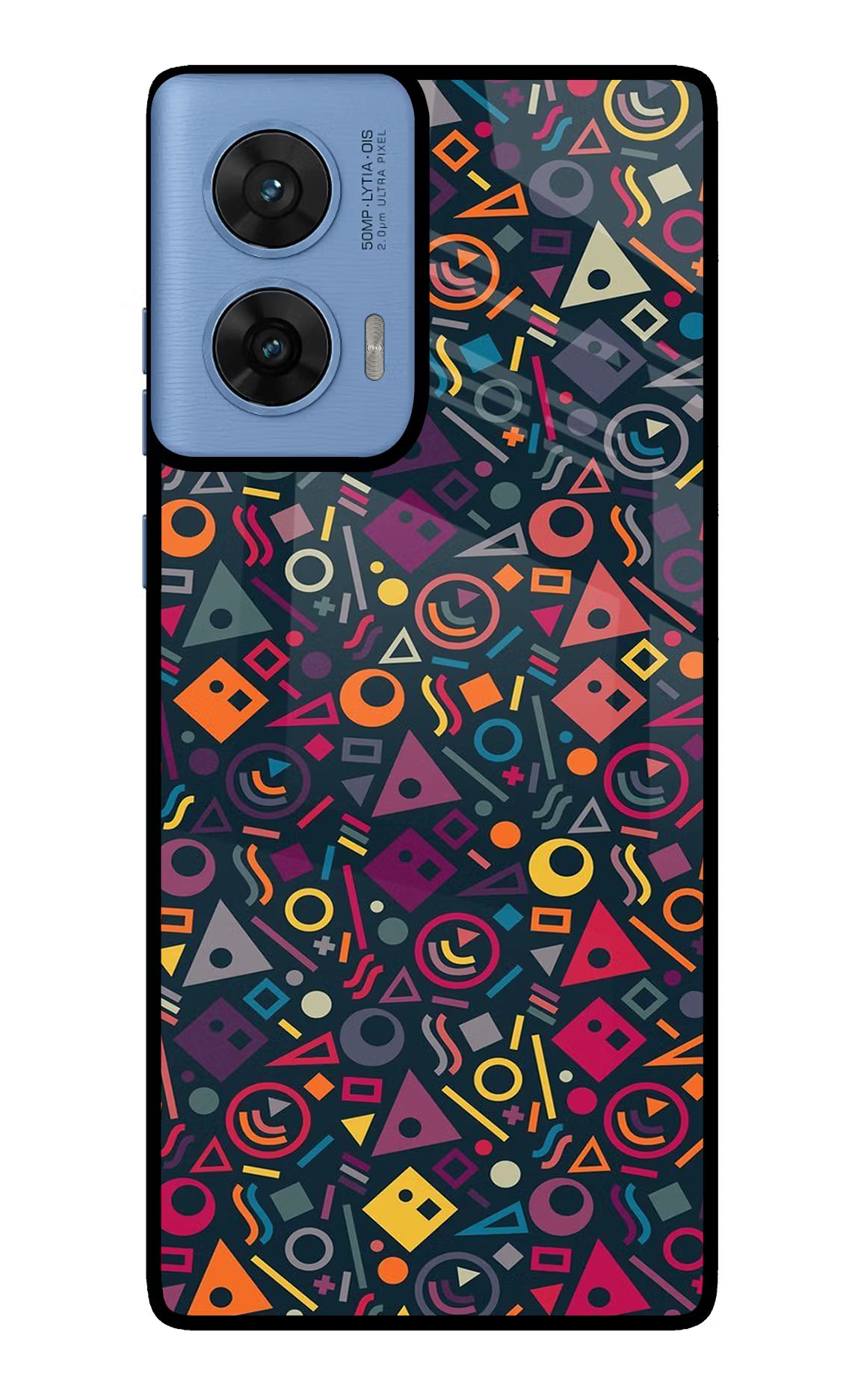 Geometric Abstract Moto G96 5G Back Cover - Geometric Abstract Moto G96 5G Glass Case Back Cover by Casekaro Geometric Abstract Moto G96 5G Glass Case Back Cover by Casekaro