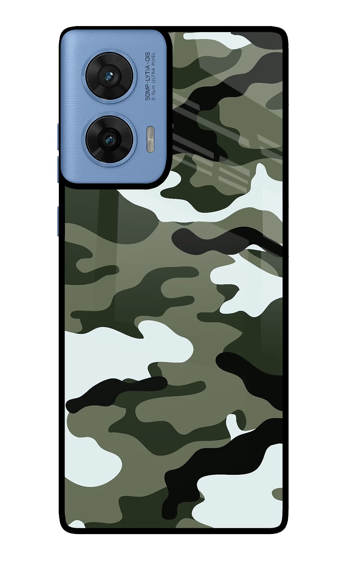 Camouflage Moto G96 5G Back Cover - Camouflage Moto G96 5G Glass Case Back Cover by Casekaro Camouflage Moto G96 5G Glass Case Back Cover by Casekaro