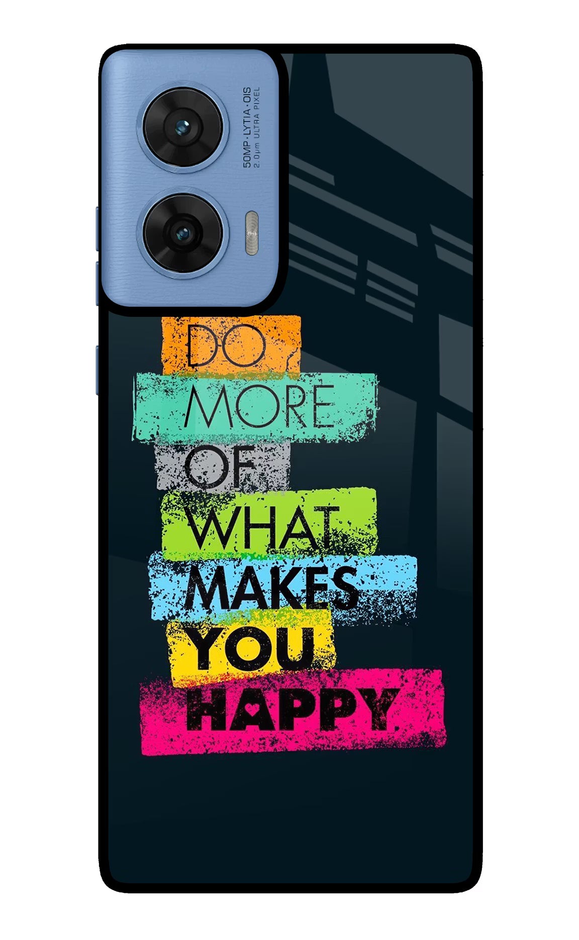 Do More Of What Makes You Happy Moto G96 5G Back Cover - Do More Of What Makes You Happy Moto G96 5G Glass Case Back Cover by Casekaro Do More Of What Makes You Happy Moto G96 5G Glass Case Back Cover by Casekaro
