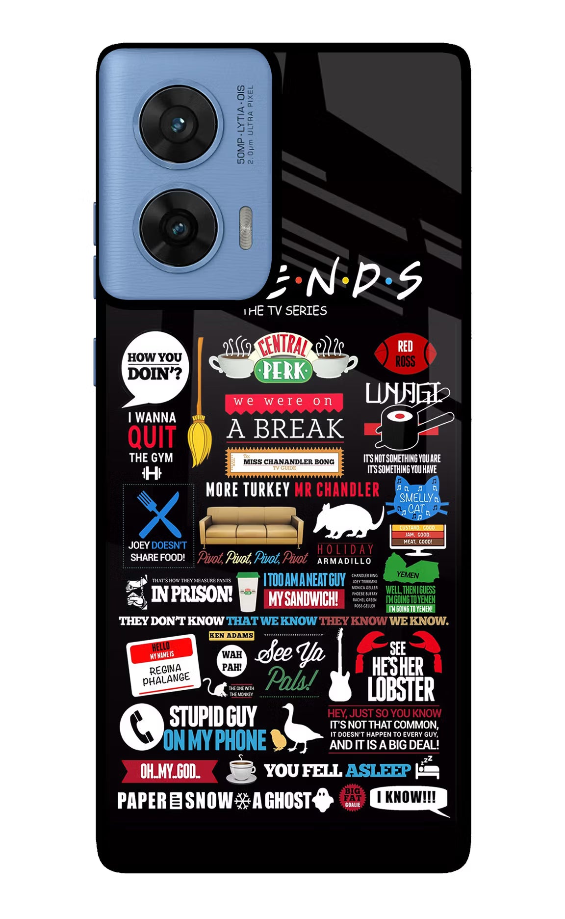 FRIENDS Moto G96 5G Back Cover - FRIENDS Moto G96 5G Glass Case Back Cover by Casekaro FRIENDS Moto G96 5G Glass Case Back Cover by Casekaro
