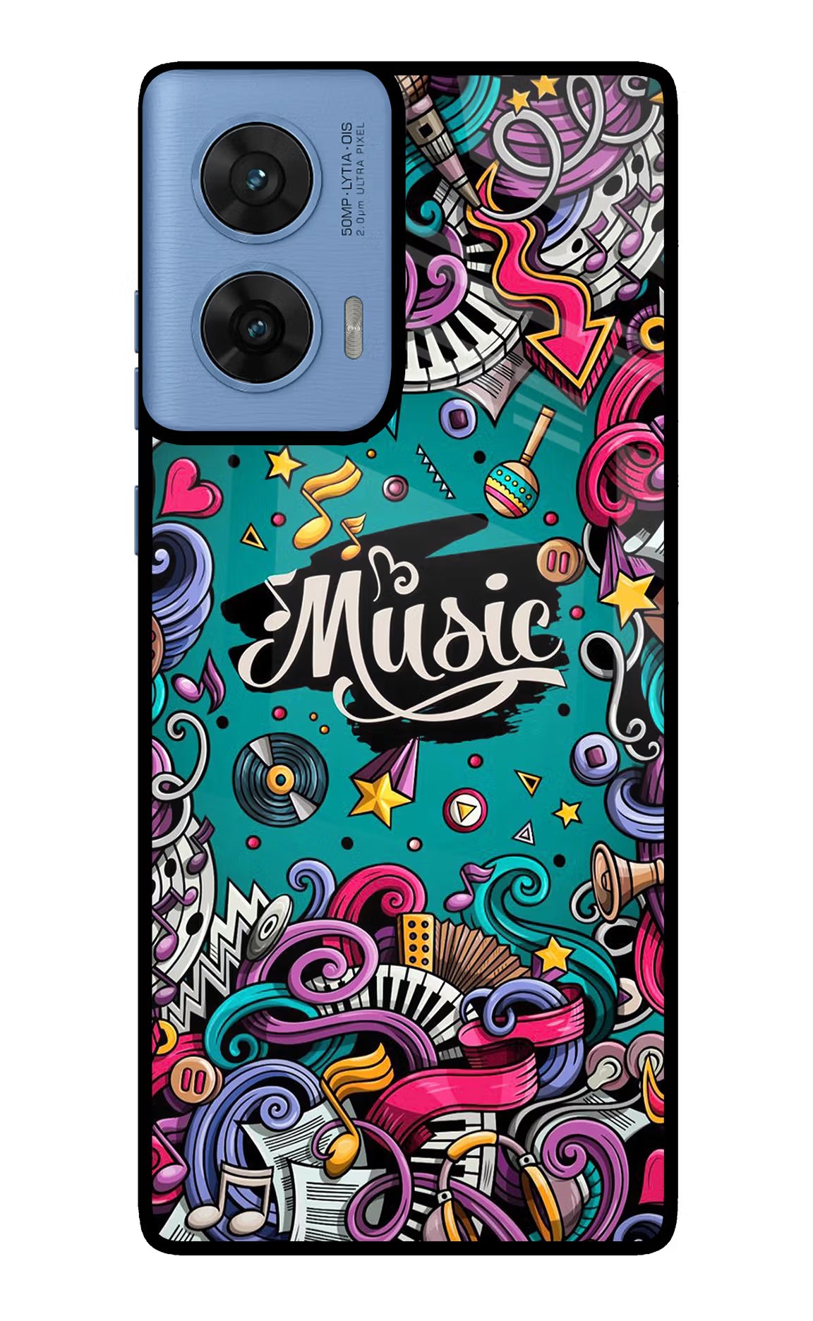 Music Graffiti Moto G96 5G Back Cover - Music Graffiti Moto G96 5G Glass Case Back Cover by Casekaro Music Graffiti Moto G96 5G Glass Case Back Cover by Casekaro