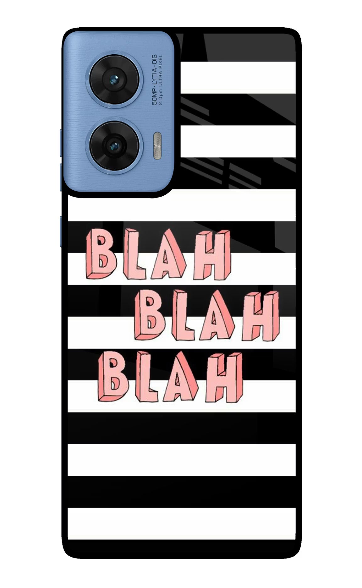 Blah Blah Blah Moto G96 5G Back Cover - Blah Blah Blah Moto G96 5G Glass Case Back Cover by Casekaro Blah Blah Blah Moto G96 5G Glass Case Back Cover by Casekaro