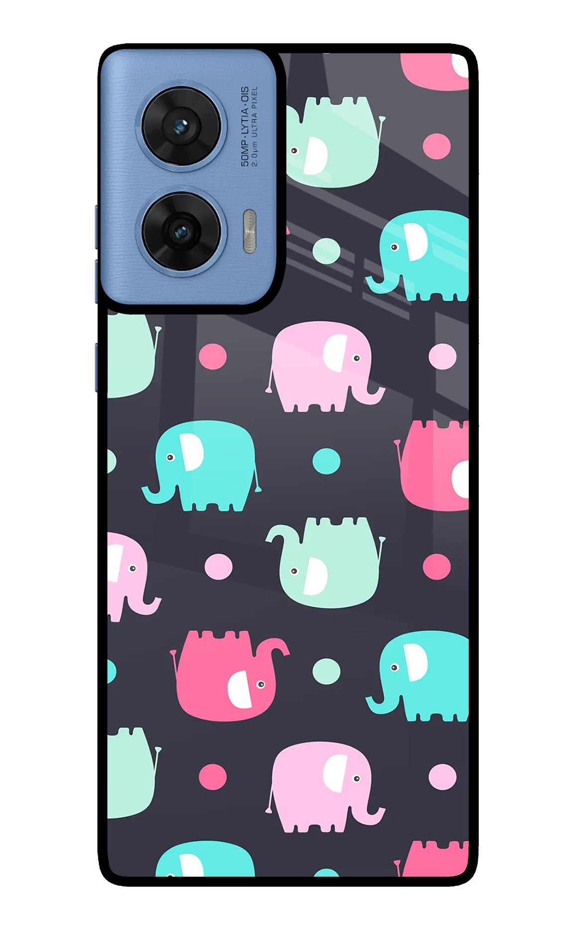 Elephants Moto G96 5G Back Cover - Elephants Moto G96 5G Glass Case Back Cover by Casekaro Elephants Moto G96 5G Glass Case Back Cover by Casekaro