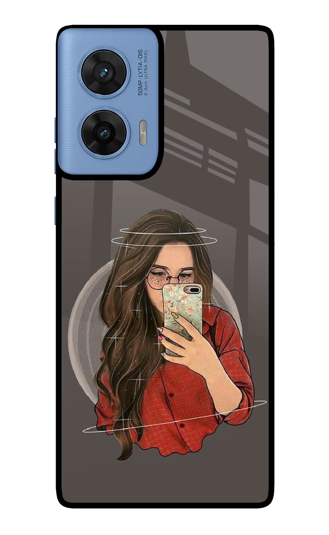 Selfie Queen Moto G96 5G Back Cover - Selfie Queen Moto G96 5G Glass Case Back Cover by Casekaro Selfie Queen Moto G96 5G Glass Case Back Cover by Casekaro