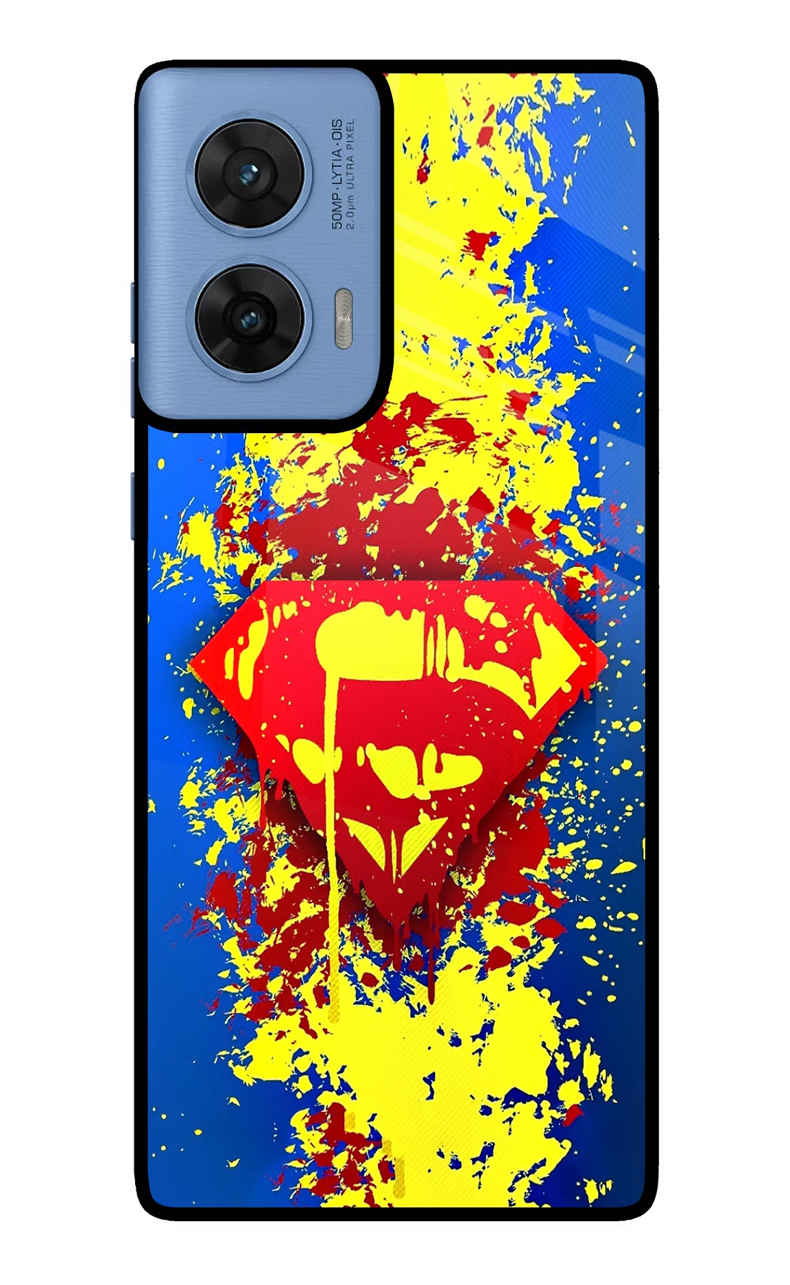 Superman logo Moto G96 5G Back Cover - Superman logo Moto G96 5G Glass Case Back Cover by Casekaro Superman logo Moto G96 5G Glass Case Back Cover by Casekaro