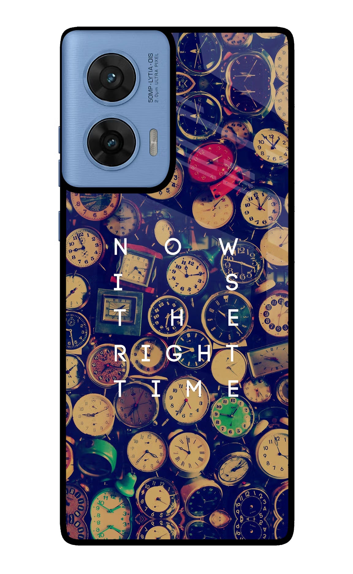 Now is the Right Time Quote Moto G96 5G Glass Case - Now is the Right Time Quote Moto G96 5G Glass Case Now is the Right Time Quote Moto G96 5G Glass Case