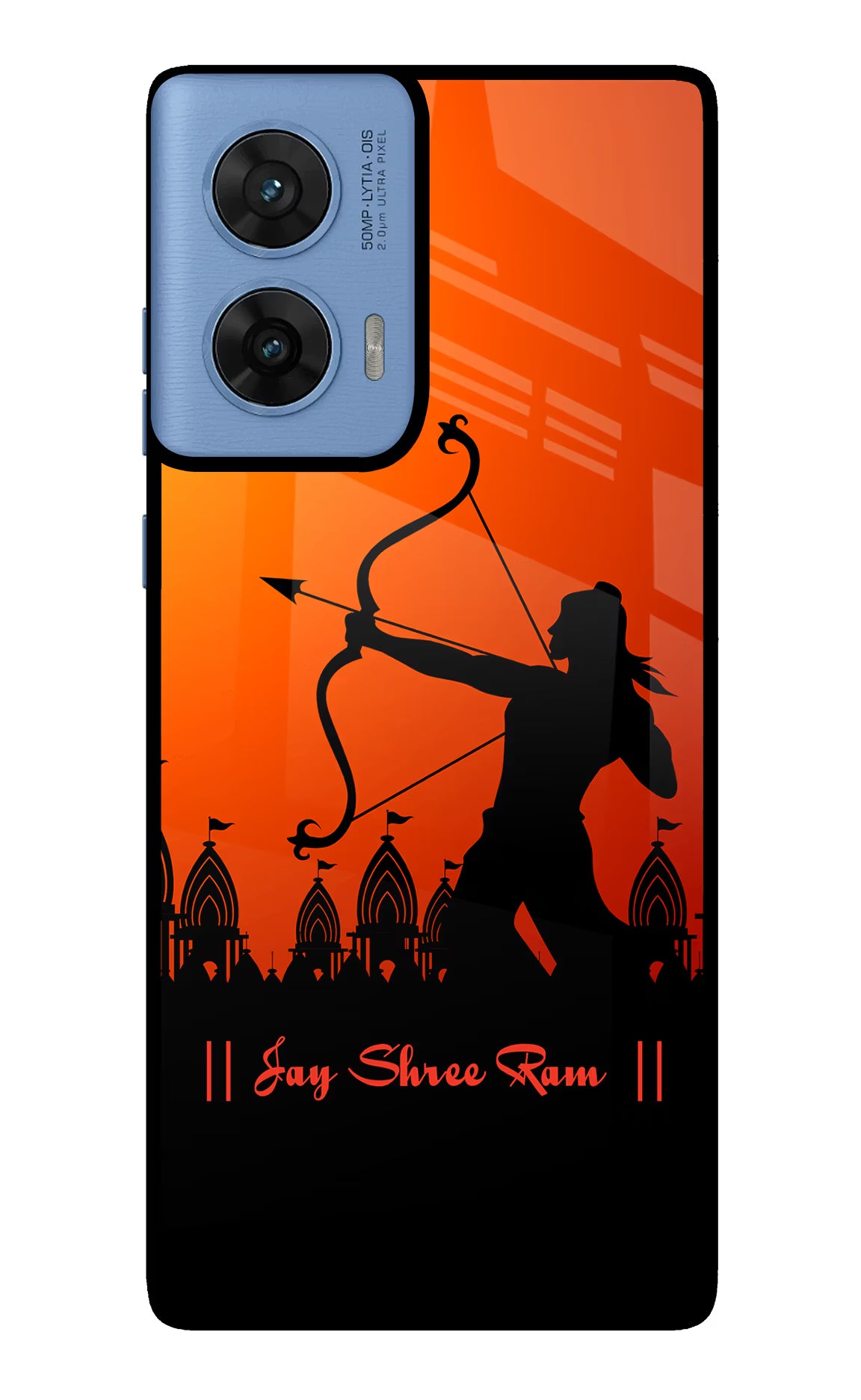 Lord Ram - 4 Moto G96 5G Back Cover - Lord Ram - 4 Moto G96 5G Glass Case Back Cover by Casekaro Lord Ram - 4 Moto G96 5G Glass Case Back Cover by Casekaro