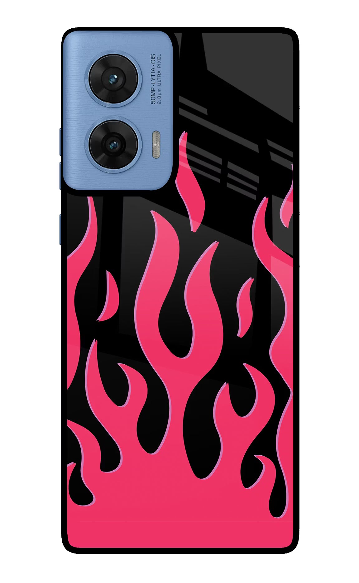 Fire Flames Moto G96 5G Back Cover - Fire Flames Moto G96 5G Glass Case Back Cover by Casekaro Fire Flames Moto G96 5G Glass Case Back Cover by Casekaro