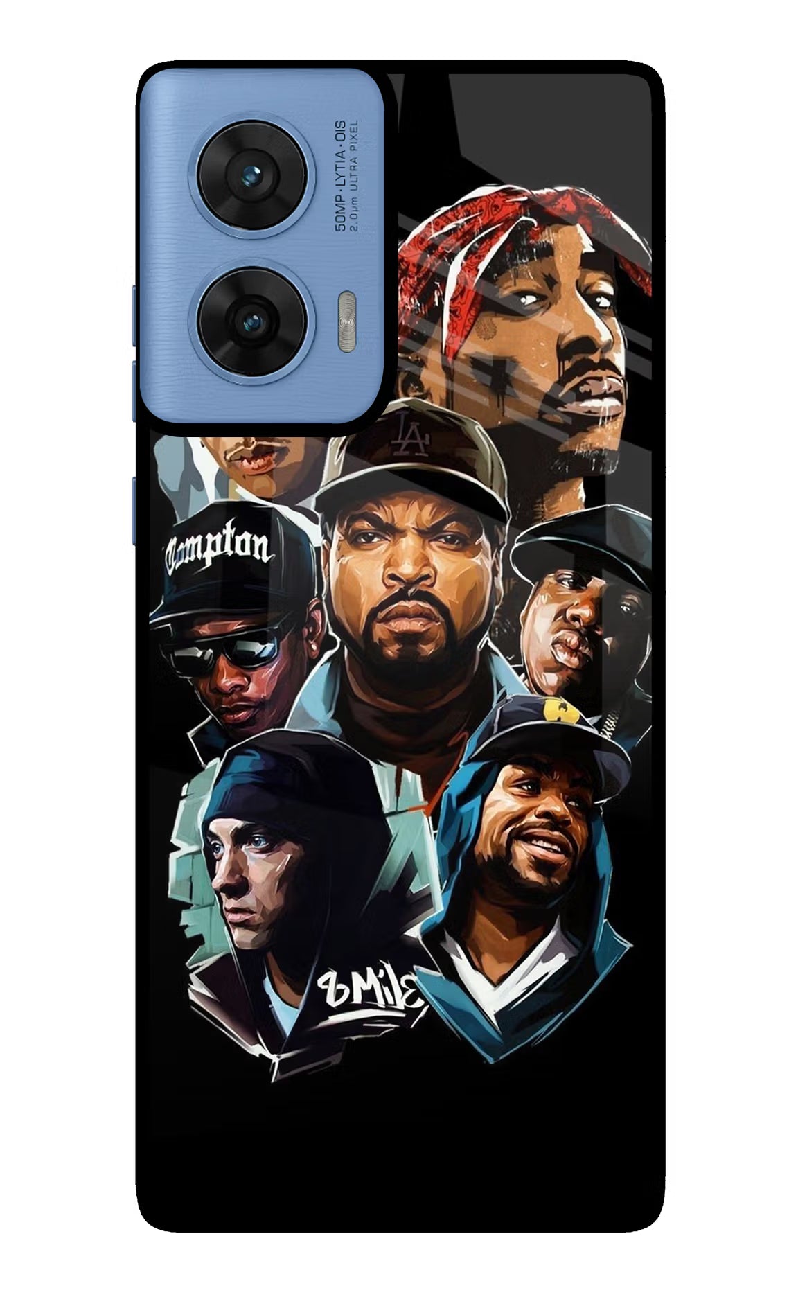 Rappers Moto G96 5G Back Cover - Rappers Moto G96 5G Glass Case Back Cover by Casekaro Rappers Moto G96 5G Glass Case Back Cover by Casekaro