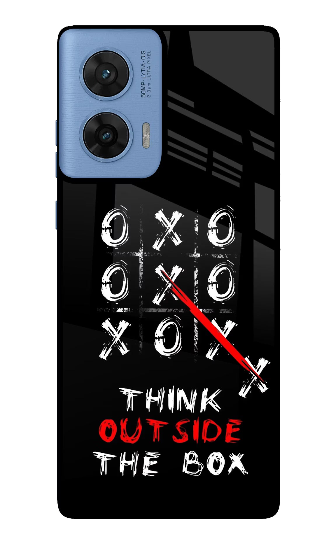 Think out of the BOX Moto G96 5G Back Cover - Think out of the BOX Moto G96 5G Glass Case Back Cover by Casekaro Think out of the BOX Moto G96 5G Glass Case Back Cover by Casekaro