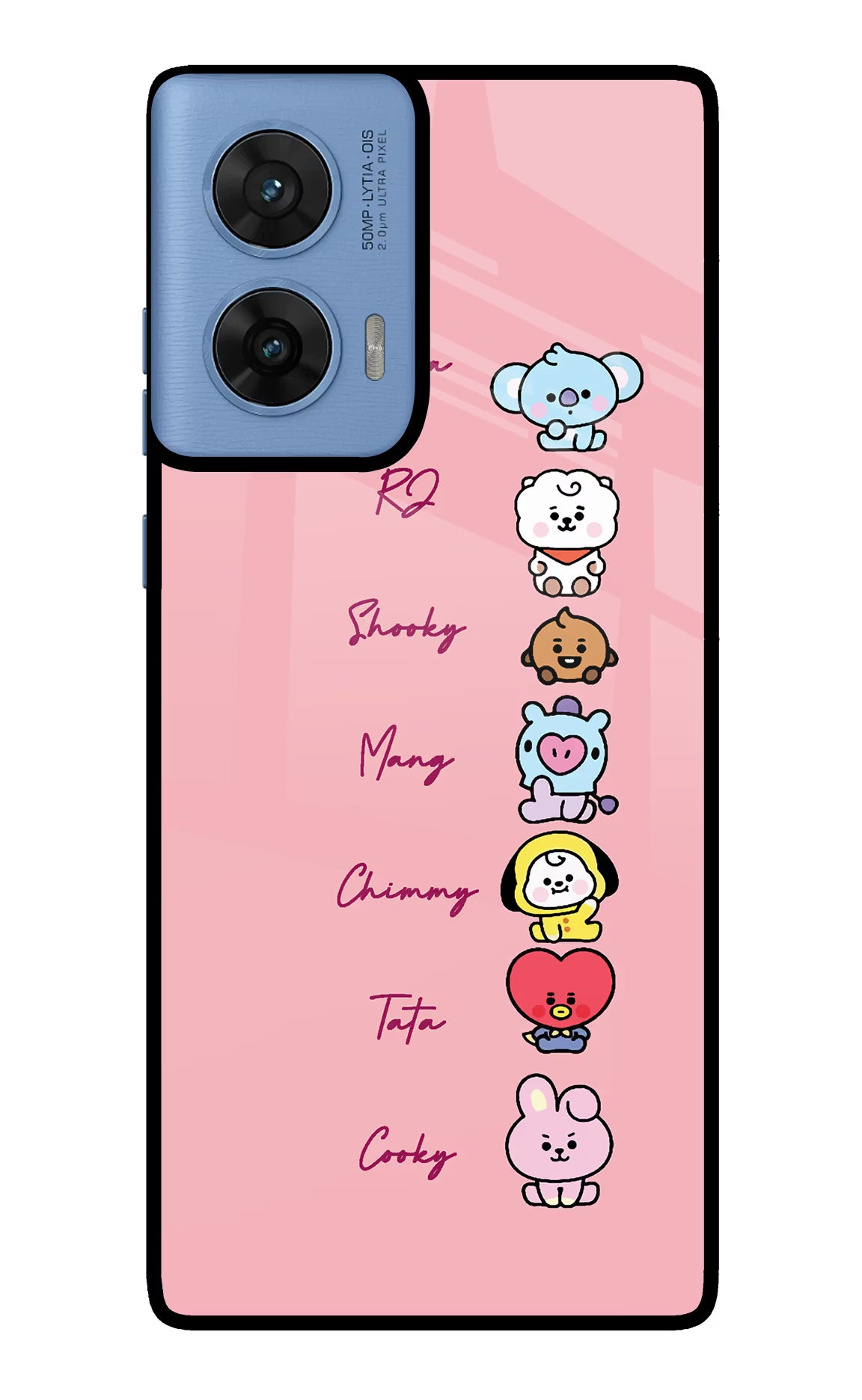 BTS names Moto G96 5G Glass Case Back Cover by Casekaro