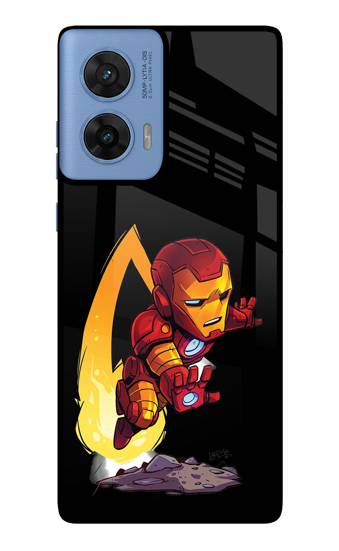 IronMan Moto G96 5G Back Cover - IronMan Moto G96 5G Glass Case Back Cover by Casekaro IronMan Moto G96 5G Glass Case Back Cover by Casekaro