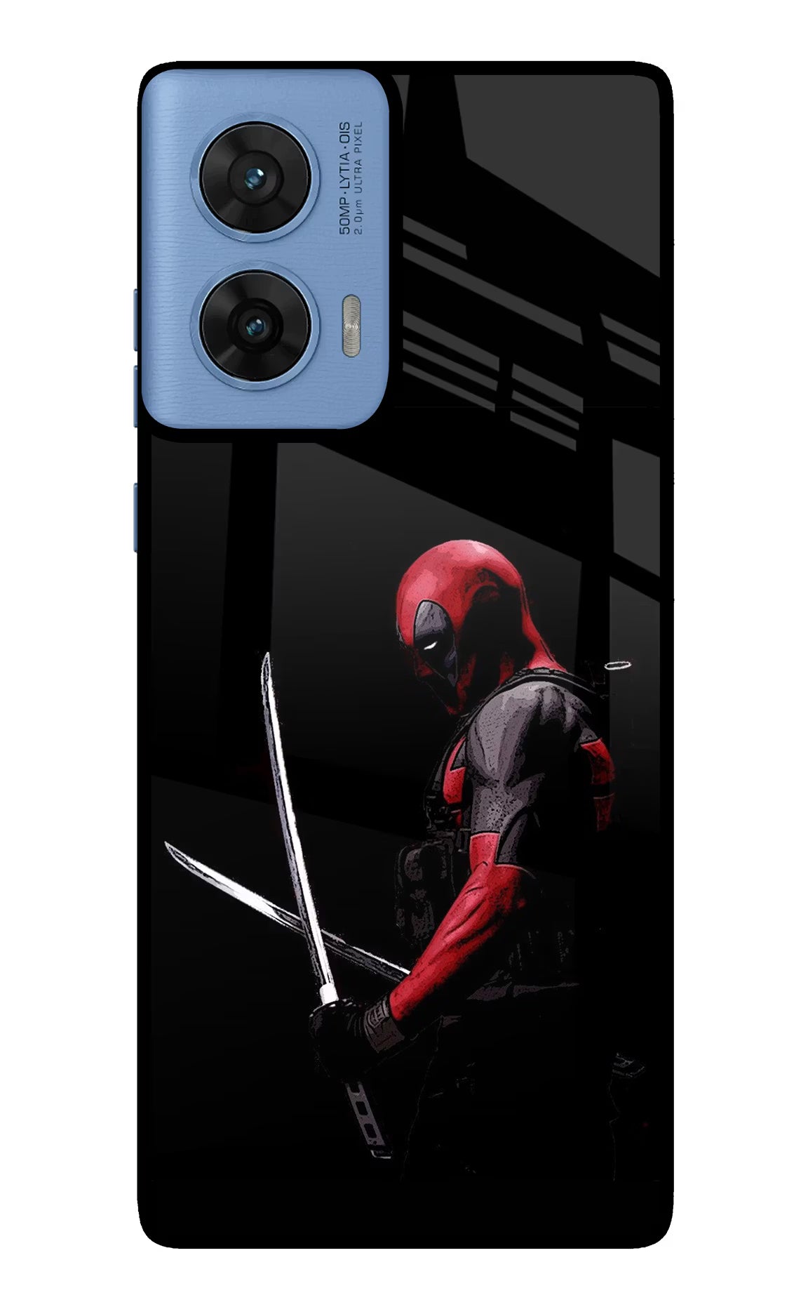 Deadpool Moto G96 5G Back Cover - Deadpool Moto G96 5G Glass Case Back Cover by Casekaro Deadpool Moto G96 5G Glass Case Back Cover by Casekaro