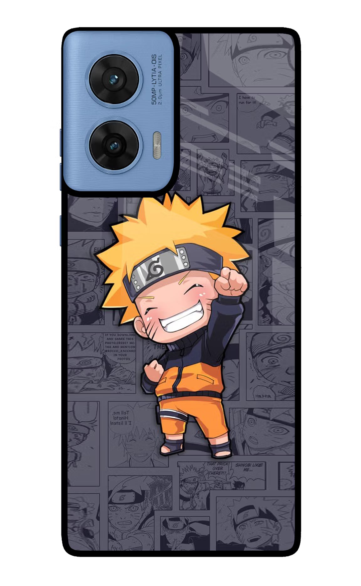 Chota Naruto Moto G96 5G Back Cover - Chota Naruto Moto G96 5G Glass Case Back Cover by Casekaro Chota Naruto Moto G96 5G Glass Case Back Cover by Casekaro