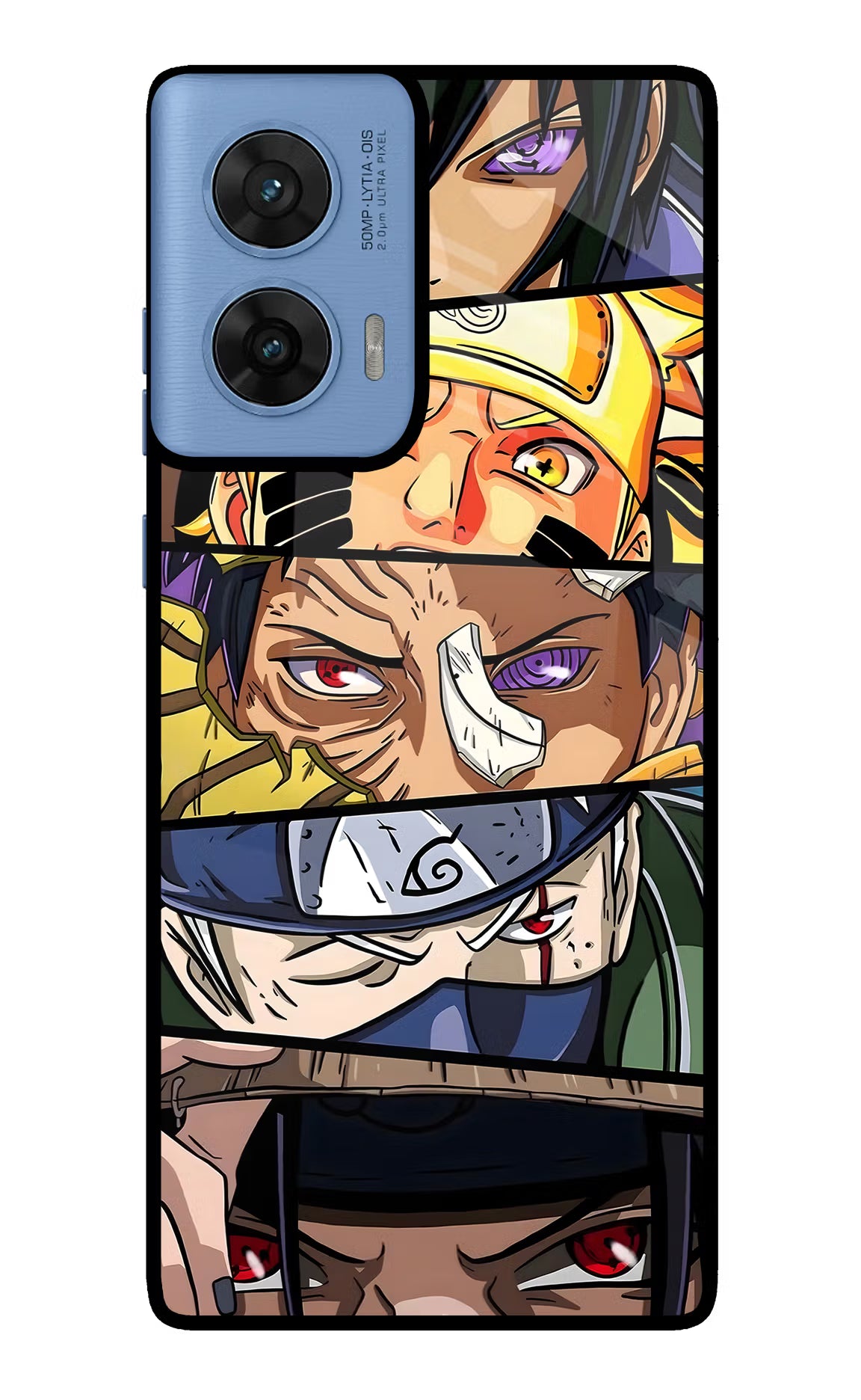 Naruto Character Moto G96 5G Back Cover - Naruto Character Moto G96 5G Glass Case Back Cover by Casekaro Naruto Character Moto G96 5G Glass Case Back Cover by Casekaro