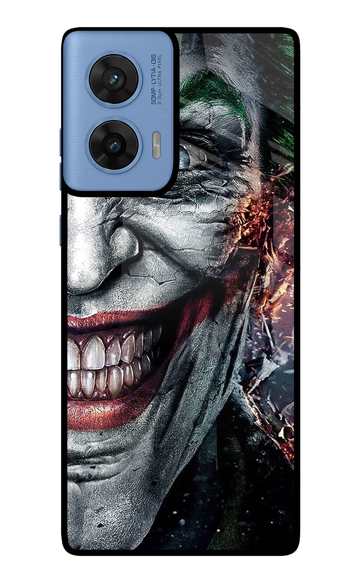 Joker Cam Moto G96 5G Back Cover - Joker Cam Moto G96 5G Glass Case Back Cover by Casekaro Joker Cam Moto G96 5G Glass Case Back Cover by Casekaro