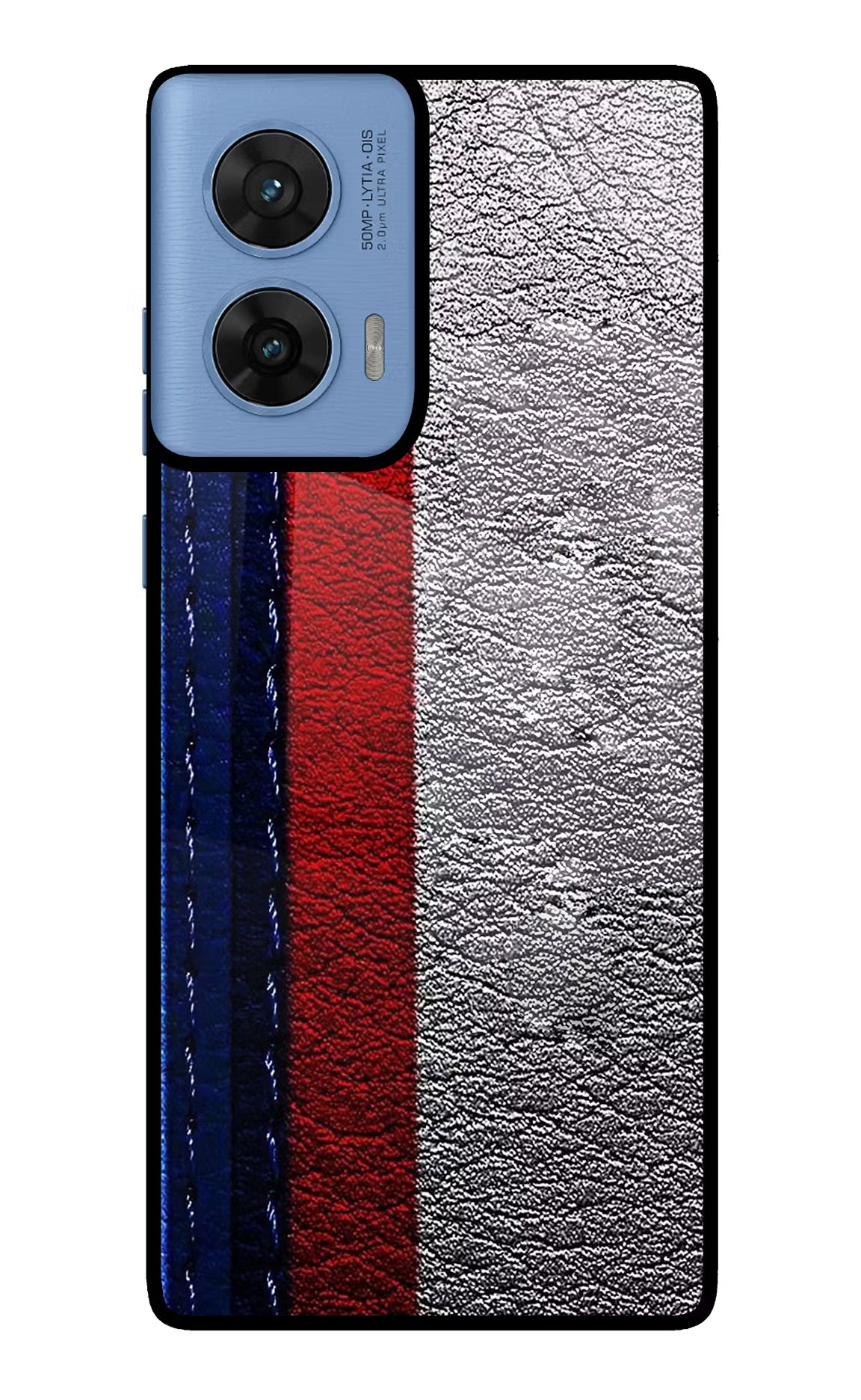 BMW Stripes Moto G96 5G Back Cover - BMW Stripes Moto G96 5G Glass Case Back Cover by Casekaro BMW Stripes Moto G96 5G Glass Case Back Cover by Casekaro