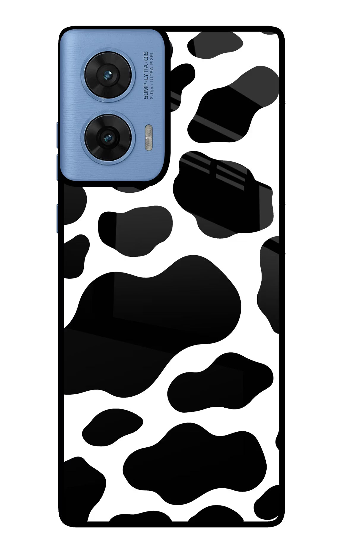 Cow Spots Moto G96 5G Back Cover - Cow Spots Moto G96 5G Glass Case Back Cover by Casekaro Cow Spots Moto G96 5G Glass Case Back Cover by Casekaro