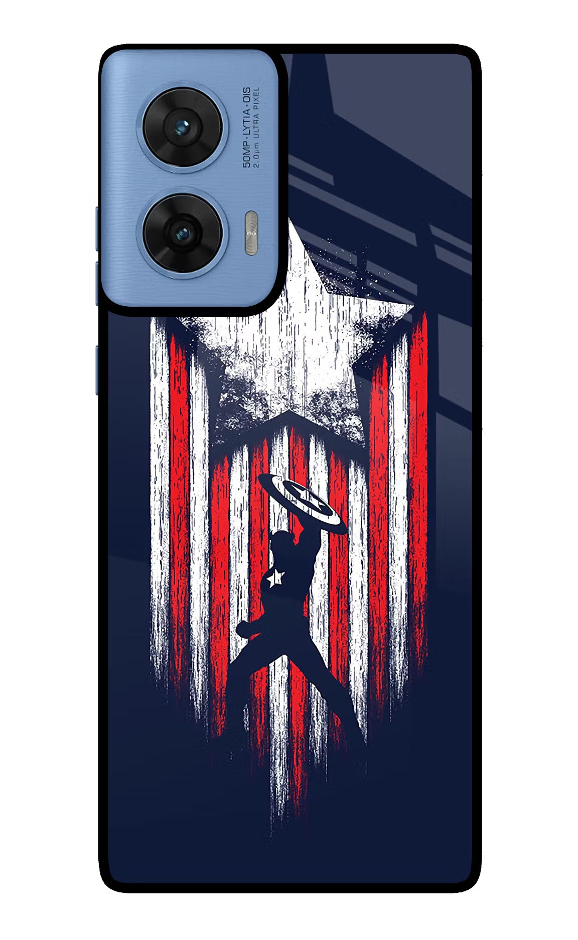Captain America Marvel Art Moto G96 5G Back Cover - Captain America Marvel Art Moto G96 5G Glass Case Back Cover by Casekaro Captain America Marvel Art Moto G96 5G Glass Case Back Cover by Casekaro