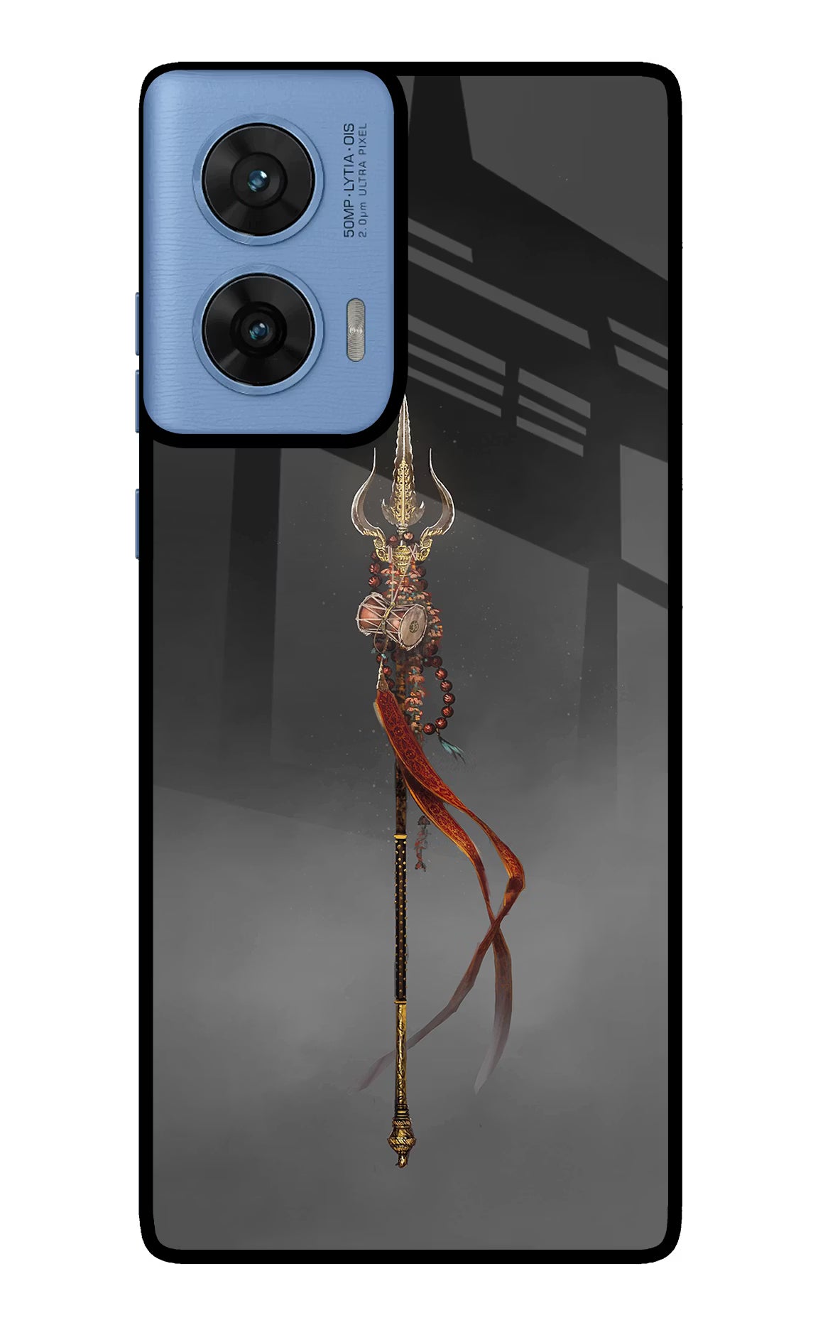 Shiv Trishul Moto G96 5G Back Cover - Shiv Trishul Moto G96 5G Glass Case Back Cover by Casekaro Shiv Trishul Moto G96 5G Glass Case Back Cover by Casekaro