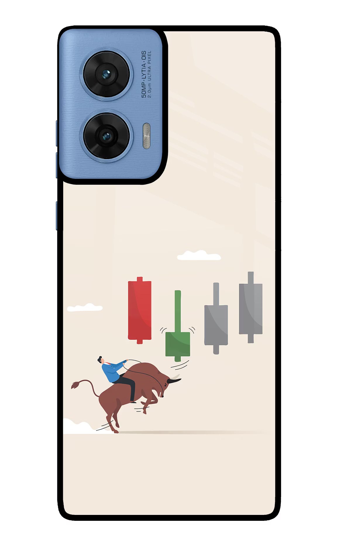 Bull Trading Momentum Moto G96 5G Back Cover - Bull Trading Momentum Moto G96 5G Glass Case Back Cover by Casekaro Bull Trading Momentum Moto G96 5G Glass Case Back Cover by Casekaro
