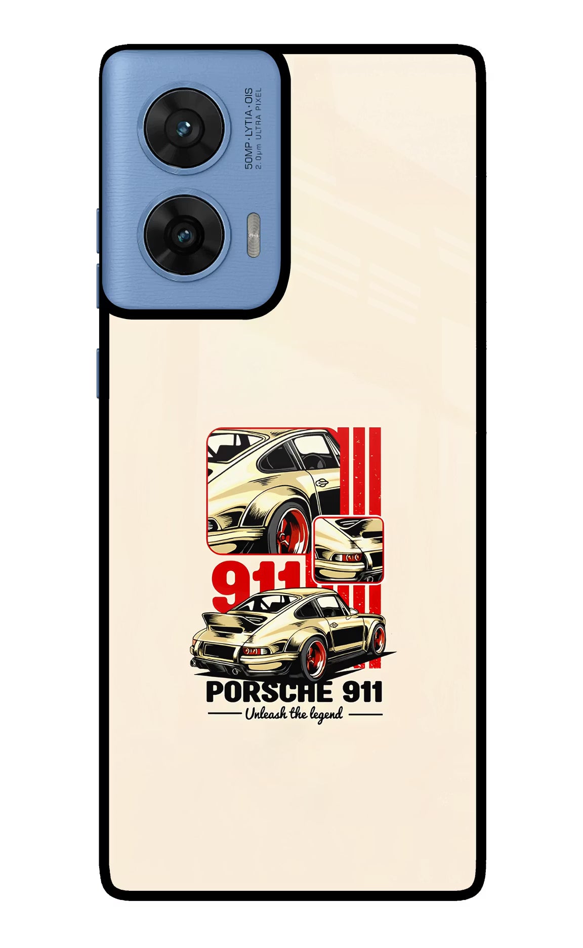 Classic Porsche 911 Moto G96 5G Back Cover - Classic Porsche 911 Moto G96 5G Glass Case Back Cover by Casekaro Classic Porsche 911 Moto G96 5G Glass Case Back Cover by Casekaro