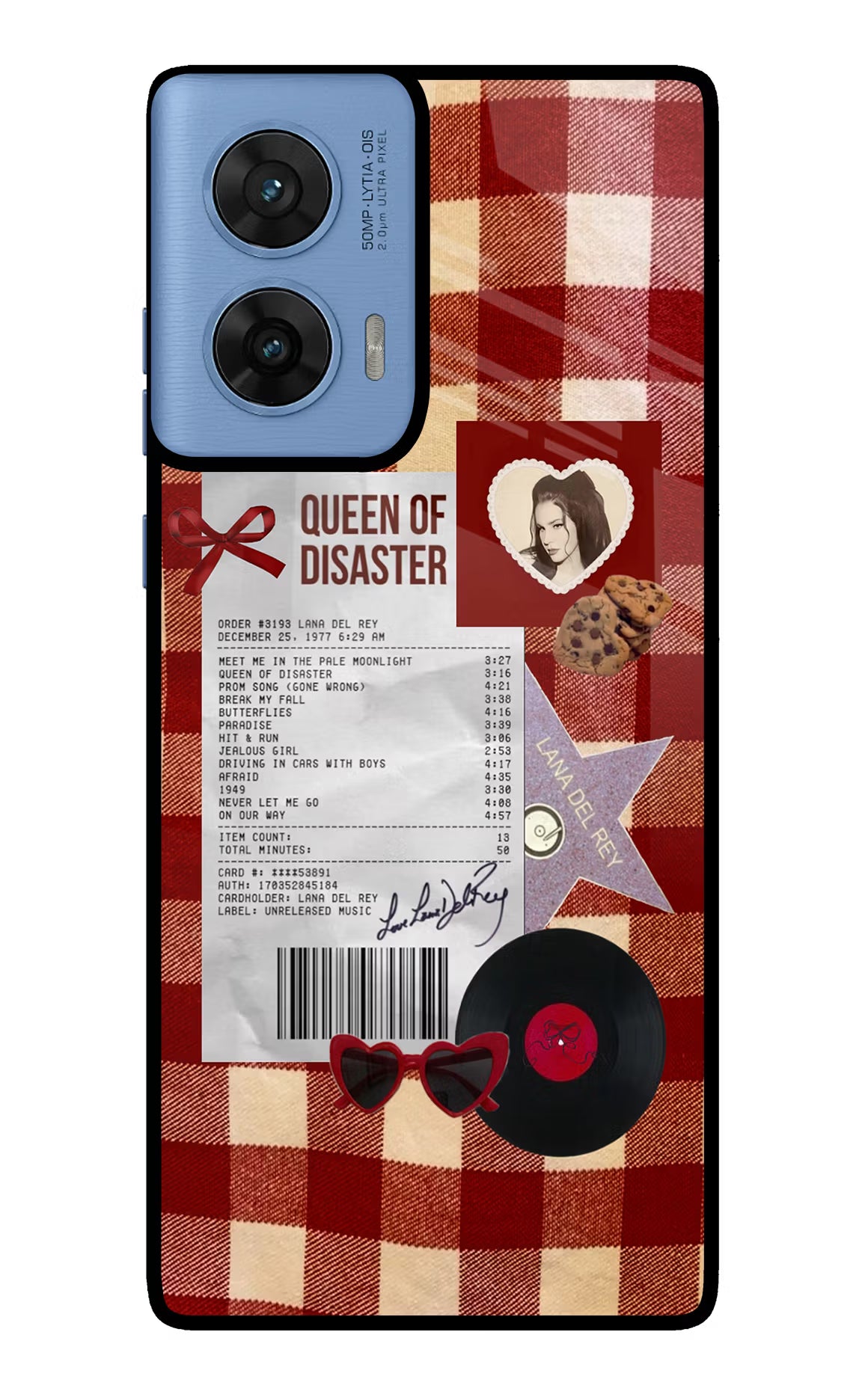 Queen of Disaster Moto G96 5G Back Cover - Queen of Disaster Moto G96 5G Glass Case Back Cover by Casekaro Queen of Disaster Moto G96 5G Glass Case Back Cover by Casekaro