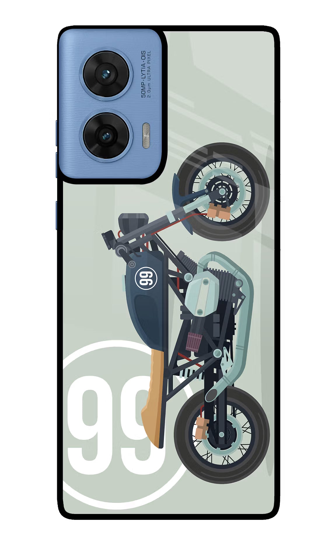 Classic Cafe Racer 99 Moto G96 5G Back Cover - Classic Cafe Racer 99 Moto G96 5G Glass Case Back Cover by Casekaro Classic Cafe Racer 99 Moto G96 5G Glass Case Back Cover by Casekaro