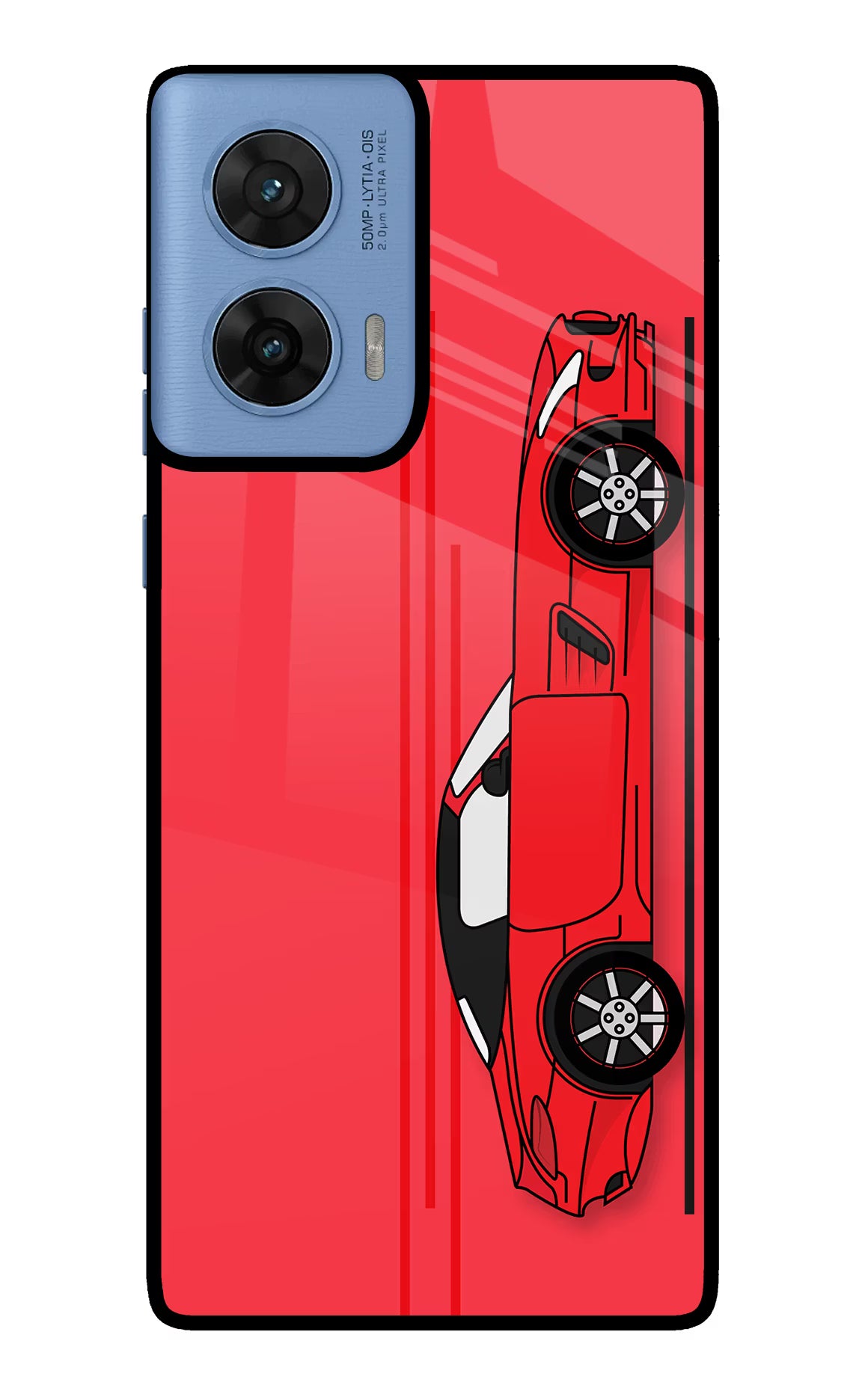 Red Velocity Moto G96 5G Back Cover - Red Velocity Moto G96 5G Glass Case Back Cover by Casekaro Red Velocity Moto G96 5G Glass Case Back Cover by Casekaro