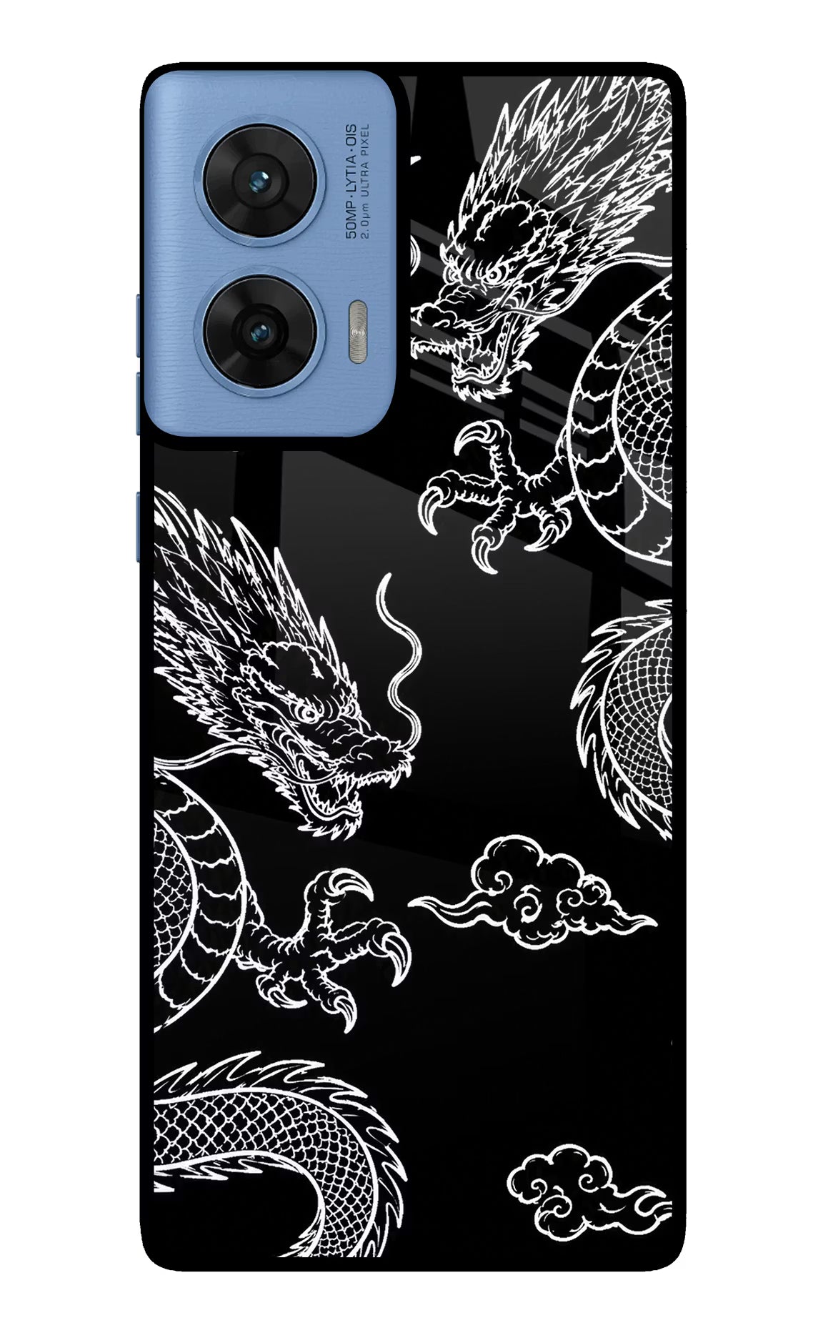 Twin Dragons Moto G96 5G Glass Case - Twin Dragons Moto G96 5G Glass Case Twin Dragons Moto G96 5G Glass Case