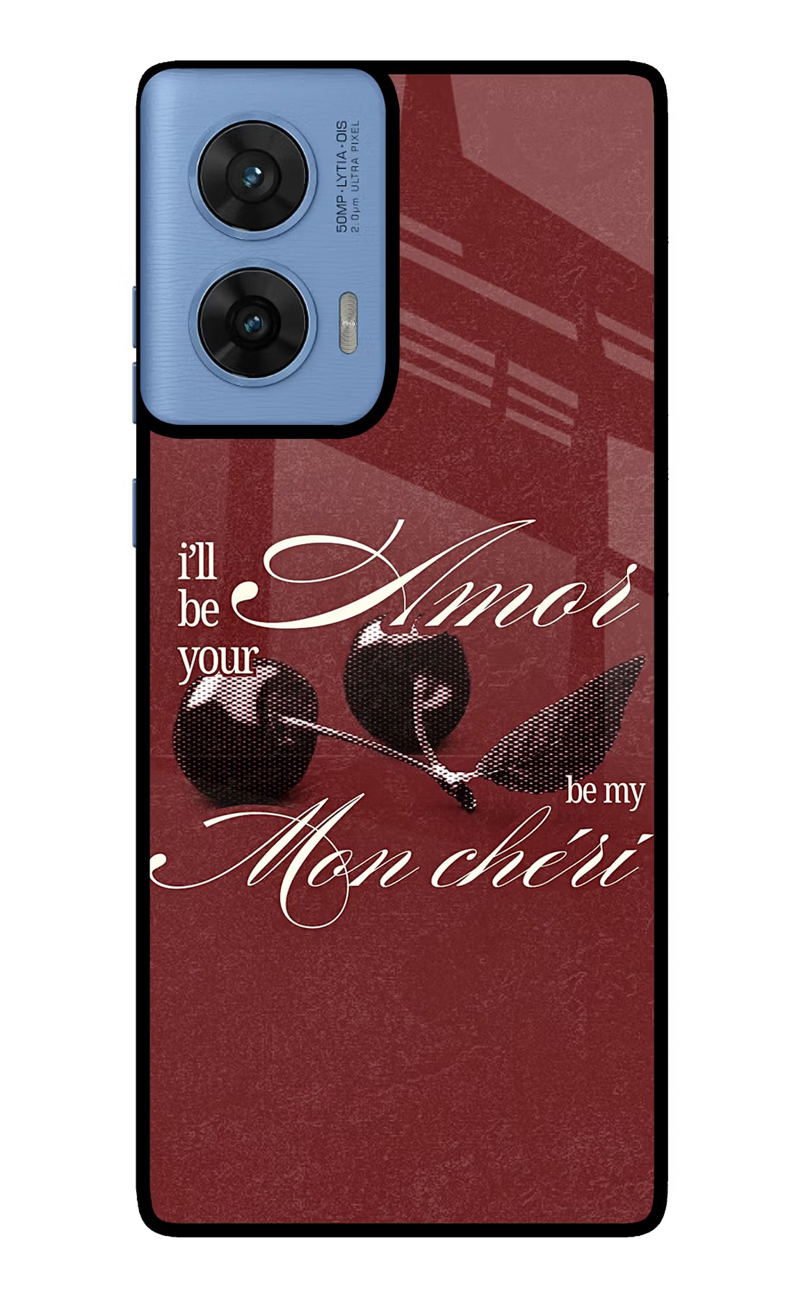 Velvet Cherry Moto G96 5G Glass Case - Velvet Cherry Moto G96 5G Glass Case Velvet Cherry Moto G96 5G Glass Case