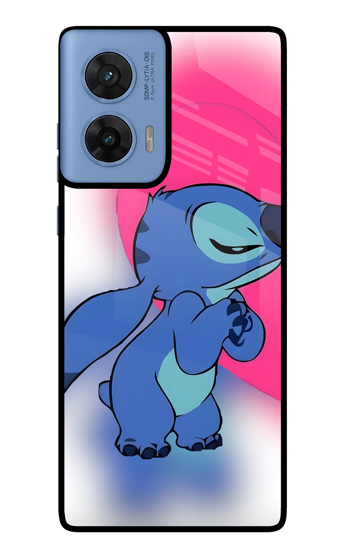 Stitch Hug Moto G96 5G Glass Case - Stitch Hug Moto G96 5G Glass Case Stitch Hug Moto G96 5G Glass Case