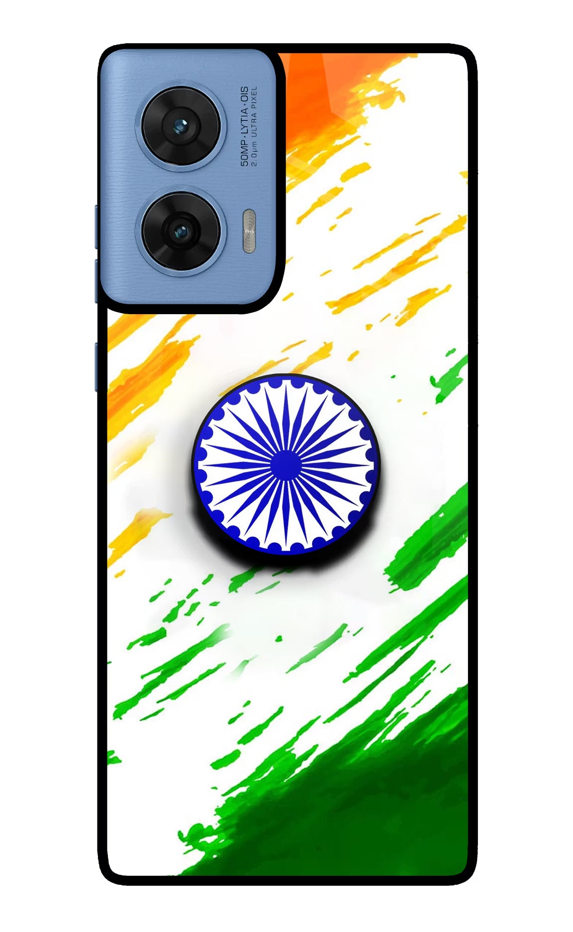 Indian Flag Ashoka Chakra Moto G96 5G Pop Case - Indian Flag Ashoka Chakra Moto G96 5G Pop Case by Casekaro Indian Flag Ashoka Chakra Moto G96 5G Pop Case by Casekaro