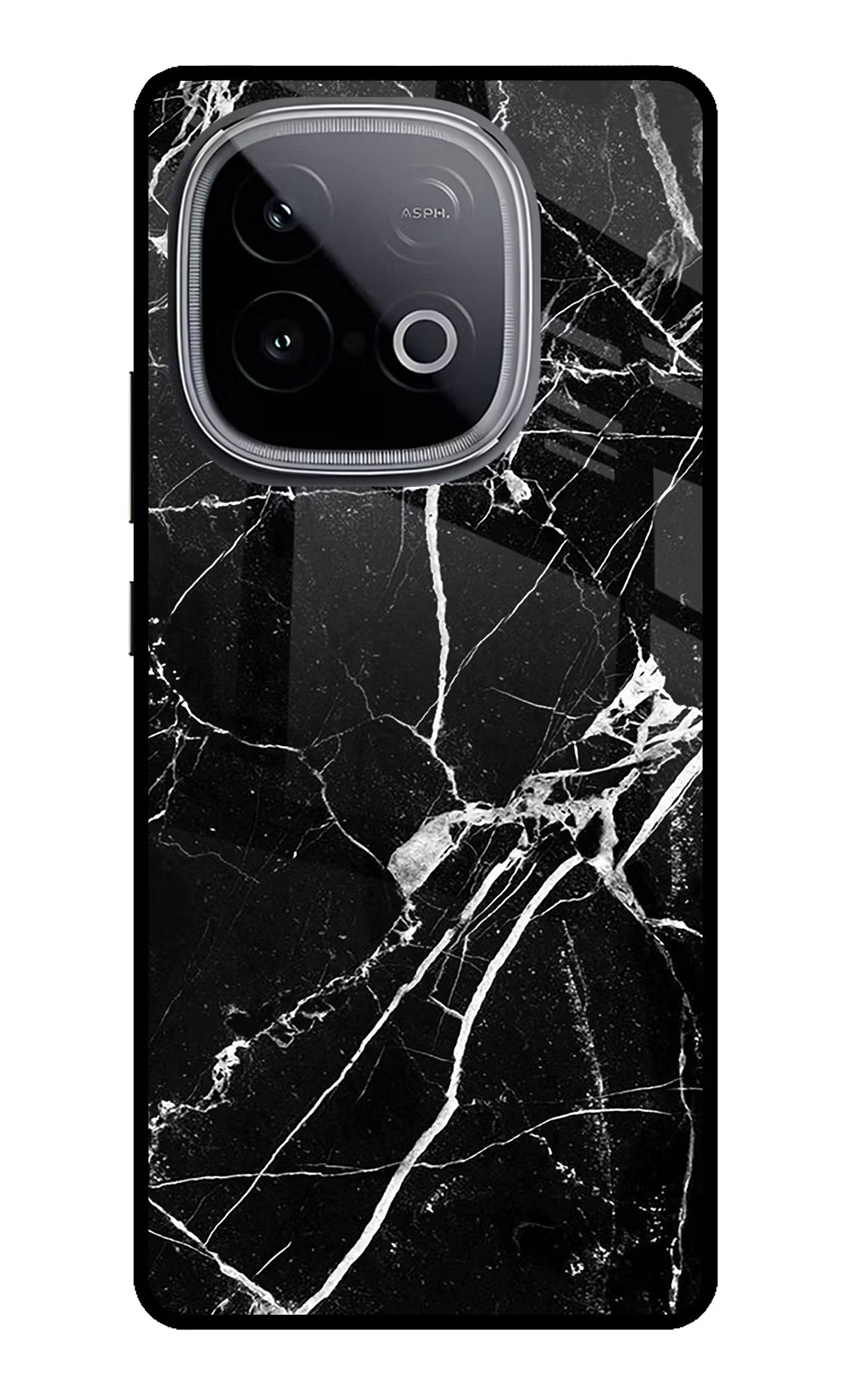 Black Marble Pattern iQOO Neo 10 Glass Case - Black Marble Pattern iQOO Neo 10 Glass Case Black Marble Pattern iQOO Neo 10 Glass Case
