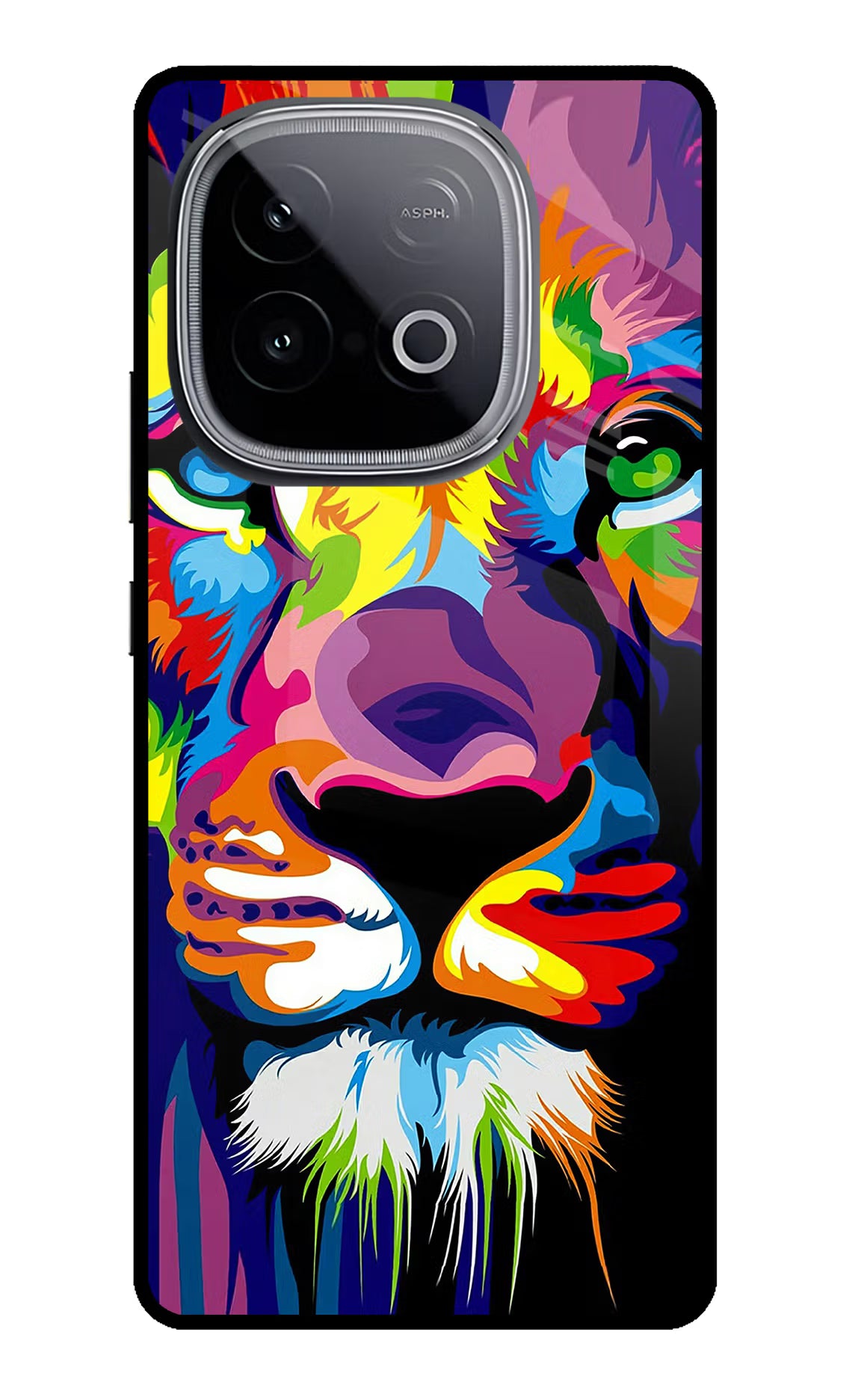 Lion iQOO Neo 10 Back Cover - Lion iQOO Neo 10 Glass Case Back Cover by Casekaro Lion iQOO Neo 10 Glass Case Back Cover by Casekaro
