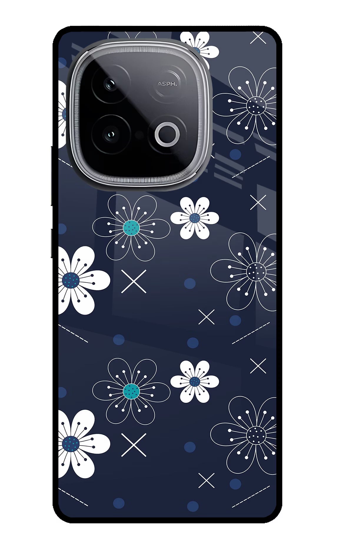 Flowers iQOO Neo 10 Back Cover - Flowers iQOO Neo 10 Glass Case Back Cover by Casekaro Flowers iQOO Neo 10 Glass Case Back Cover by Casekaro