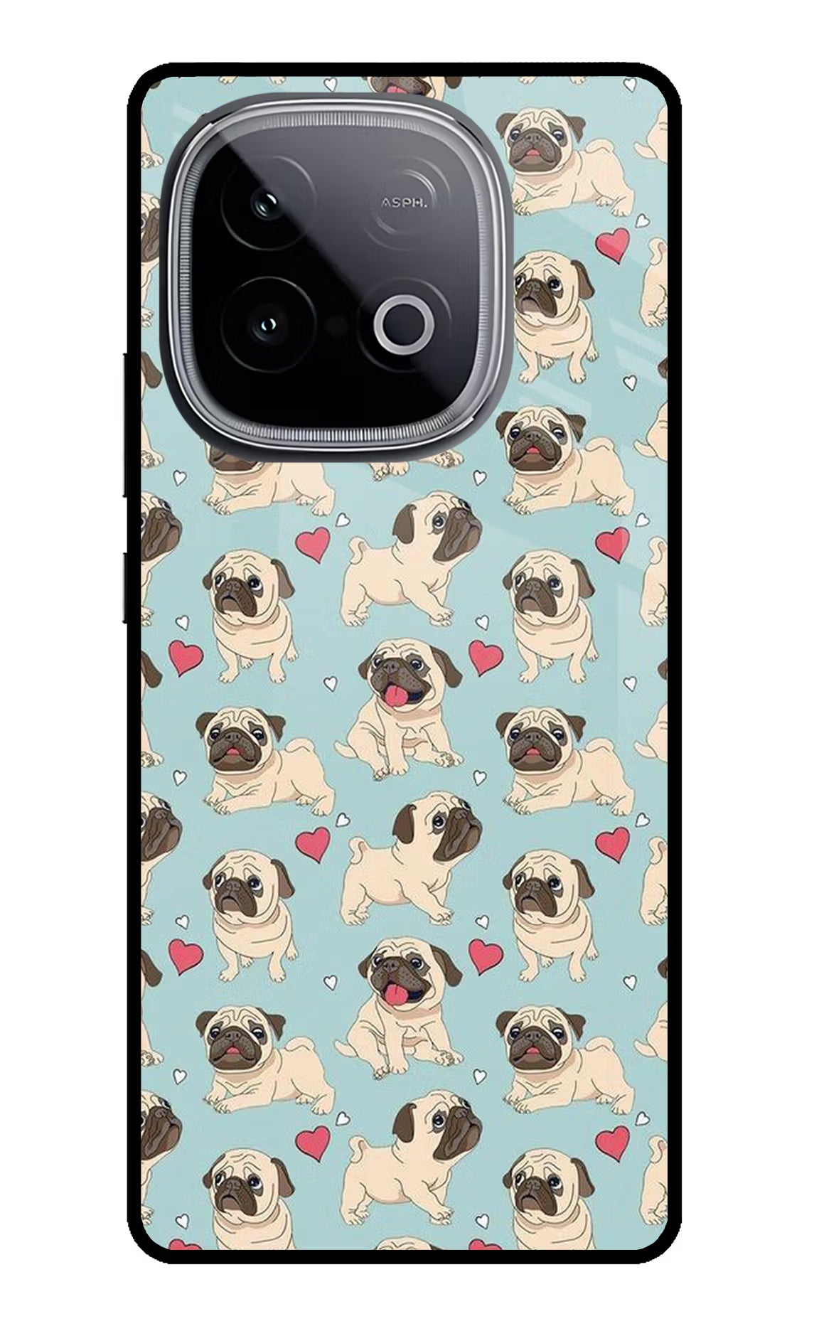 Pug Dog iQOO Neo 10 Back Cover - Pug Dog iQOO Neo 10 Glass Case Back Cover by Casekaro Pug Dog iQOO Neo 10 Glass Case Back Cover by Casekaro
