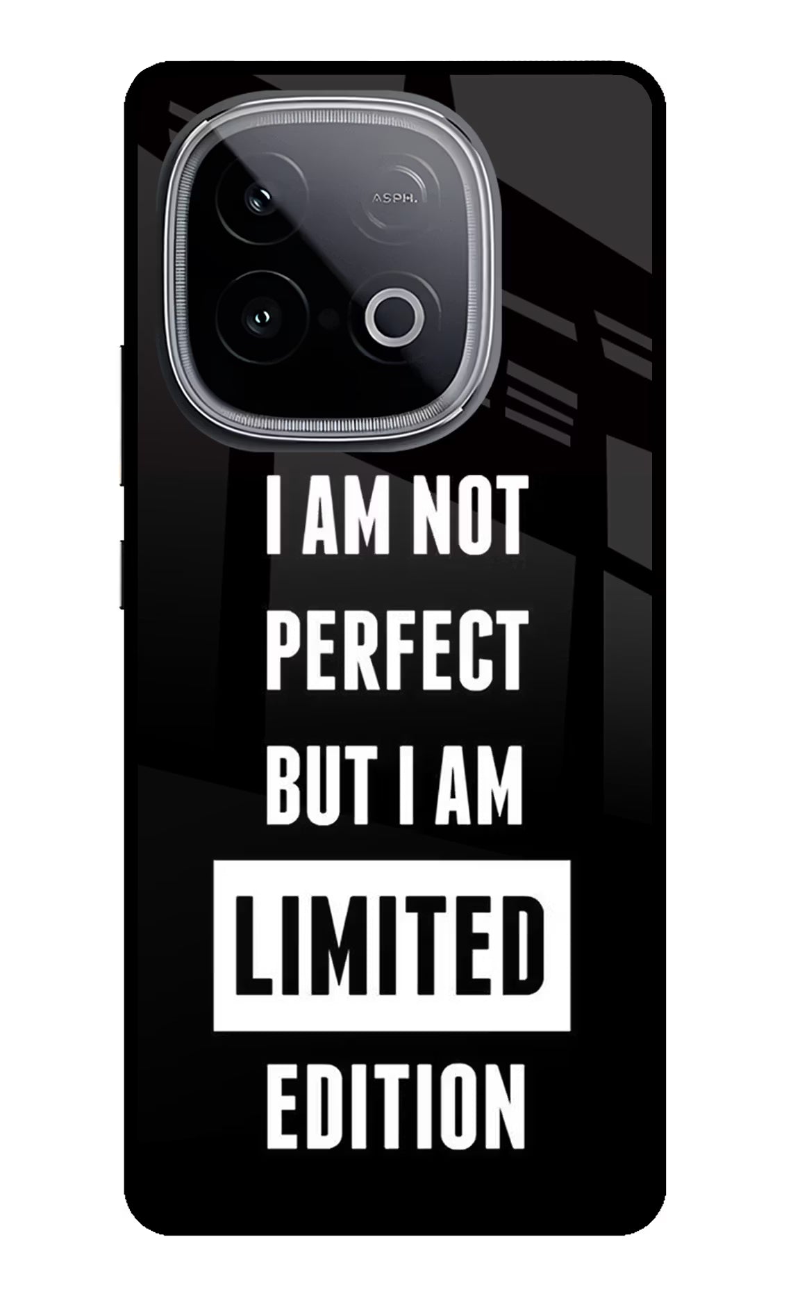 I Am Not Perfect But I Am Limited Edition iQOO Neo 10 Back Cover - I Am Not Perfect But I Am Limited Edition iQOO Neo 10 Glass Case Back Cover by Casekaro I Am Not Perfect But I Am Limited Edition iQOO Neo 10 Glass Case Back Cover by Casekaro