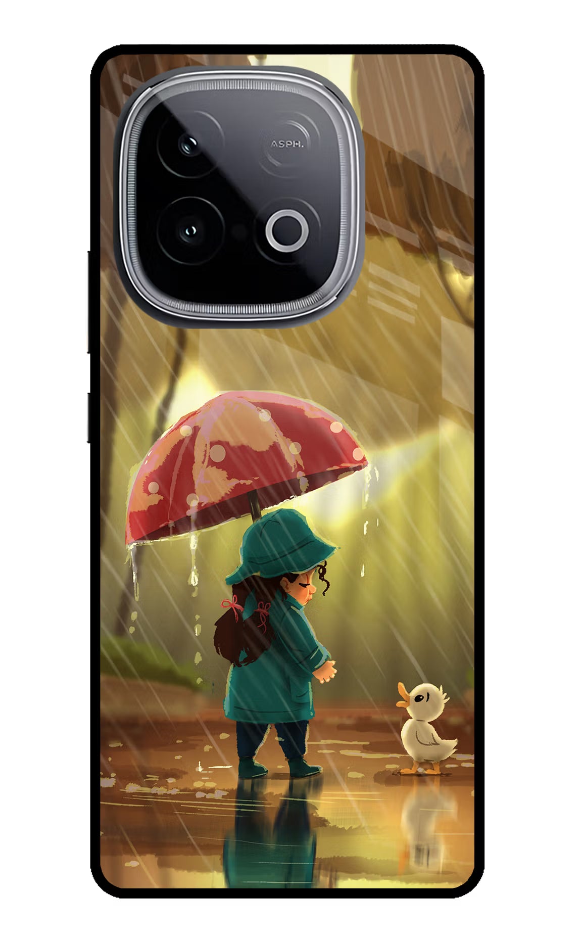 Rainy Day iQOO Neo 10 Back Cover - Rainy Day iQOO Neo 10 Glass Case Back Cover by Casekaro Rainy Day iQOO Neo 10 Glass Case Back Cover by Casekaro