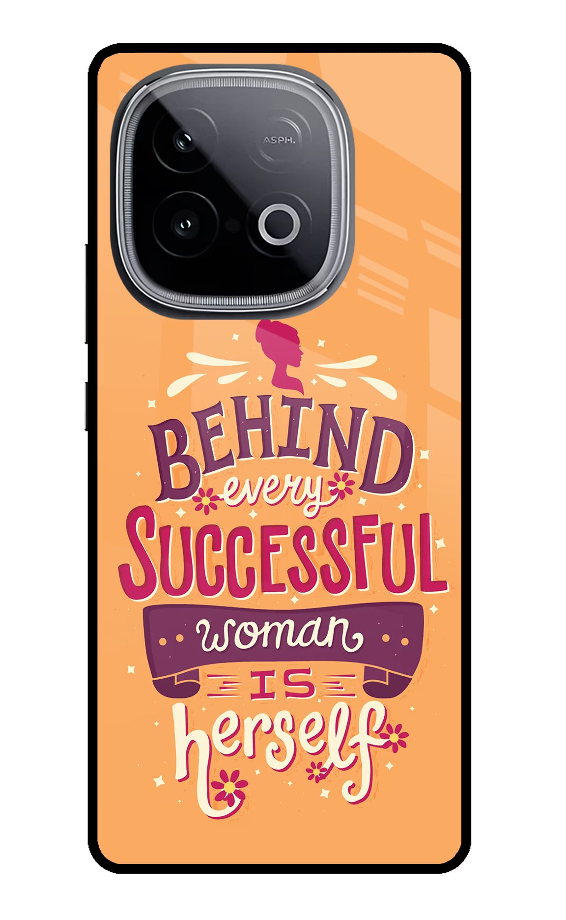 Behind Every Successful Woman There Is Herself iQOO Neo 10 Back Cover - Behind Every Successful Woman There Is Herself iQOO Neo 10 Glass Case Back Cover by Casekaro Behind Every Successful Woman There Is Herself iQOO Neo 10 Glass Case Back Cover by Casekaro