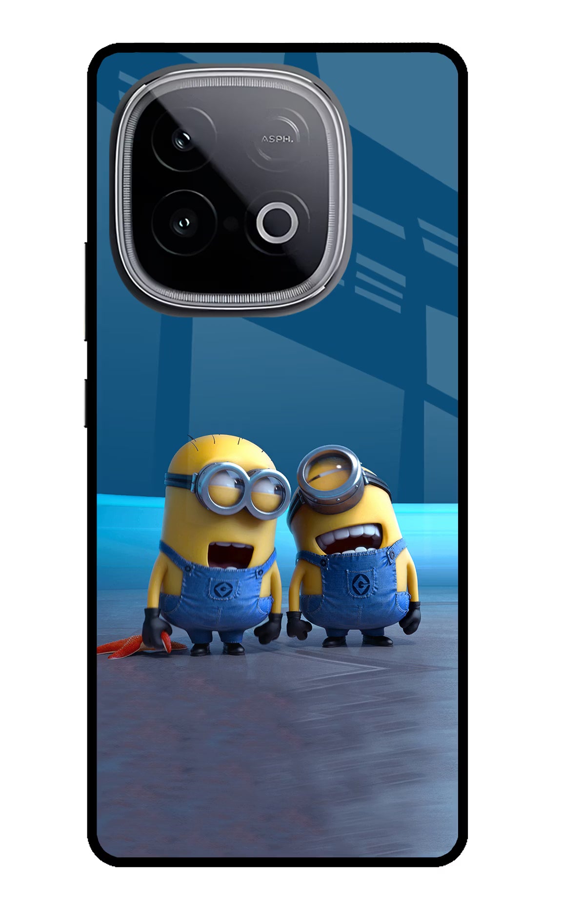Minion Laughing iQOO Neo 10 Back Cover - Minion Laughing iQOO Neo 10 Glass Case Back Cover by Casekaro Minion Laughing iQOO Neo 10 Glass Case Back Cover by Casekaro