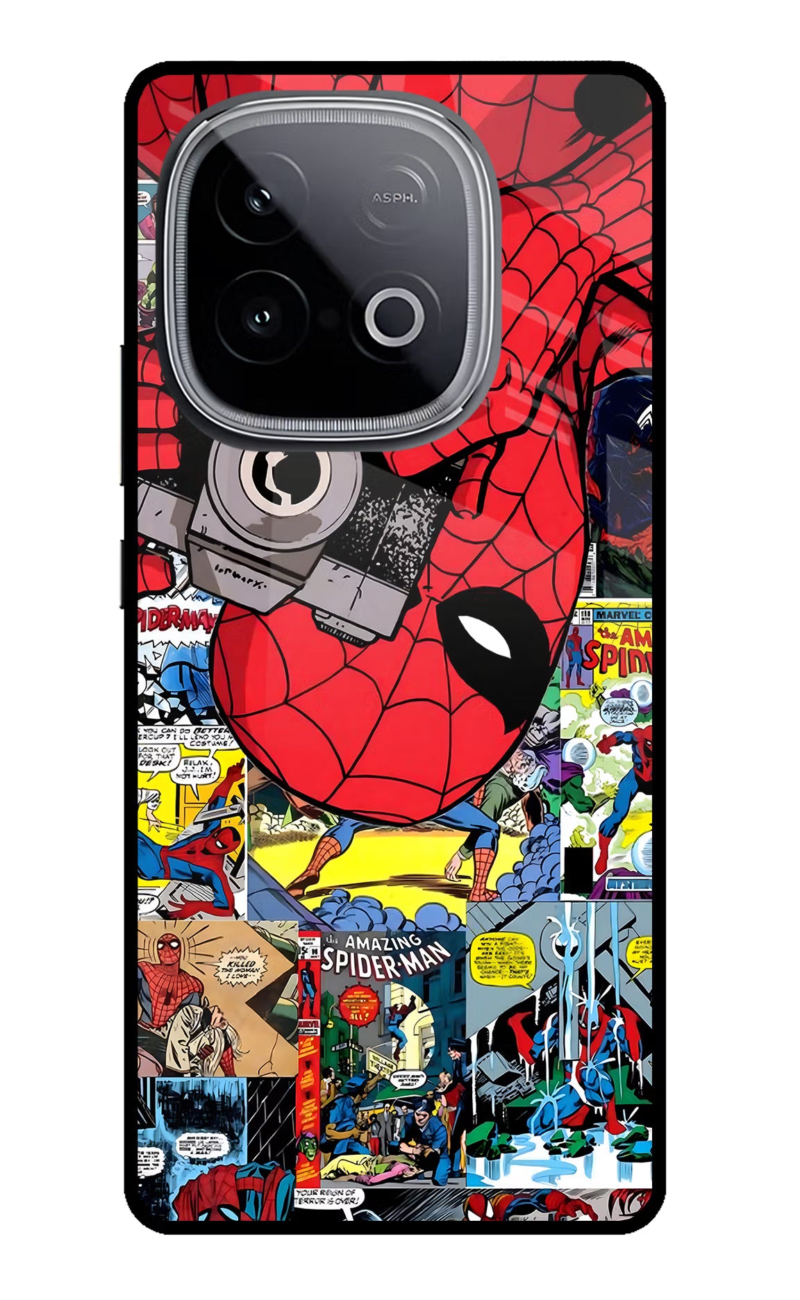 Spider Man iQOO Neo 10 Glass Case - Spider Man iQOO Neo 10 Glass Case Spider Man iQOO Neo 10 Glass Case