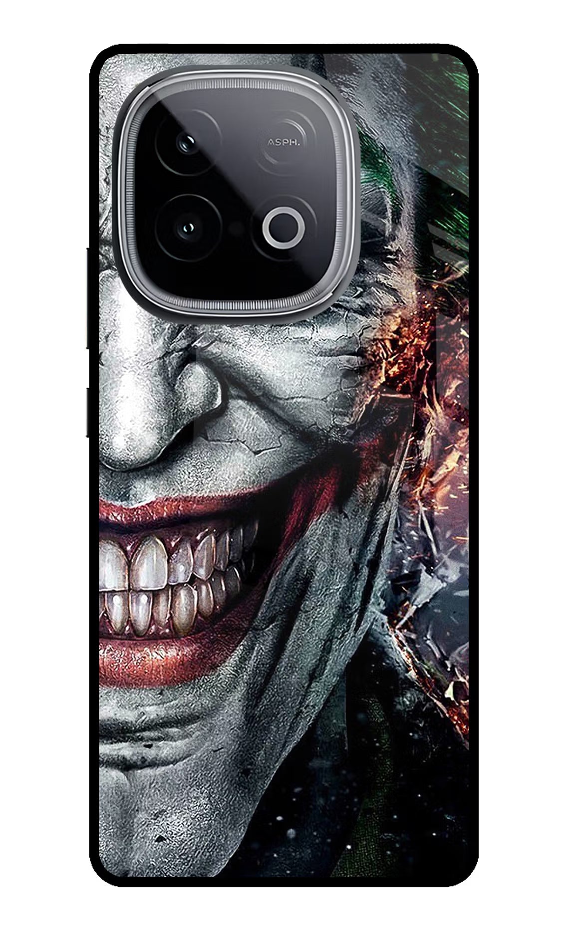 Joker Cam iQOO Neo 10 Back Cover - Joker Cam iQOO Neo 10 Glass Case Back Cover by Casekaro Joker Cam iQOO Neo 10 Glass Case Back Cover by Casekaro